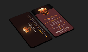 Design de Carte de Visite par DesignerShahadat pour Rise of the Phoenix Wellness Clinic PLLC | Design : #34373700