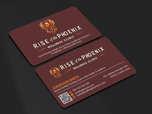 Design de Carte de Visite par freelancer75 pour Rise of the Phoenix Wellness Clinic PLLC | Design : #34367846
