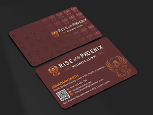 Design de Carte de Visite par freelancer75 pour Rise of the Phoenix Wellness Clinic PLLC | Design : #34368070