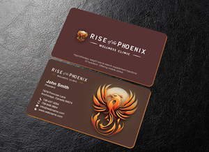 Business Card Design by chandrayaan.creative for Rise of the Phoenix Wellness Clinic PLLC | Design: #34373231