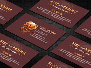 Design de Carte de Visite par Imagine design000 pour Rise of the Phoenix Wellness Clinic PLLC | Design : #34371361