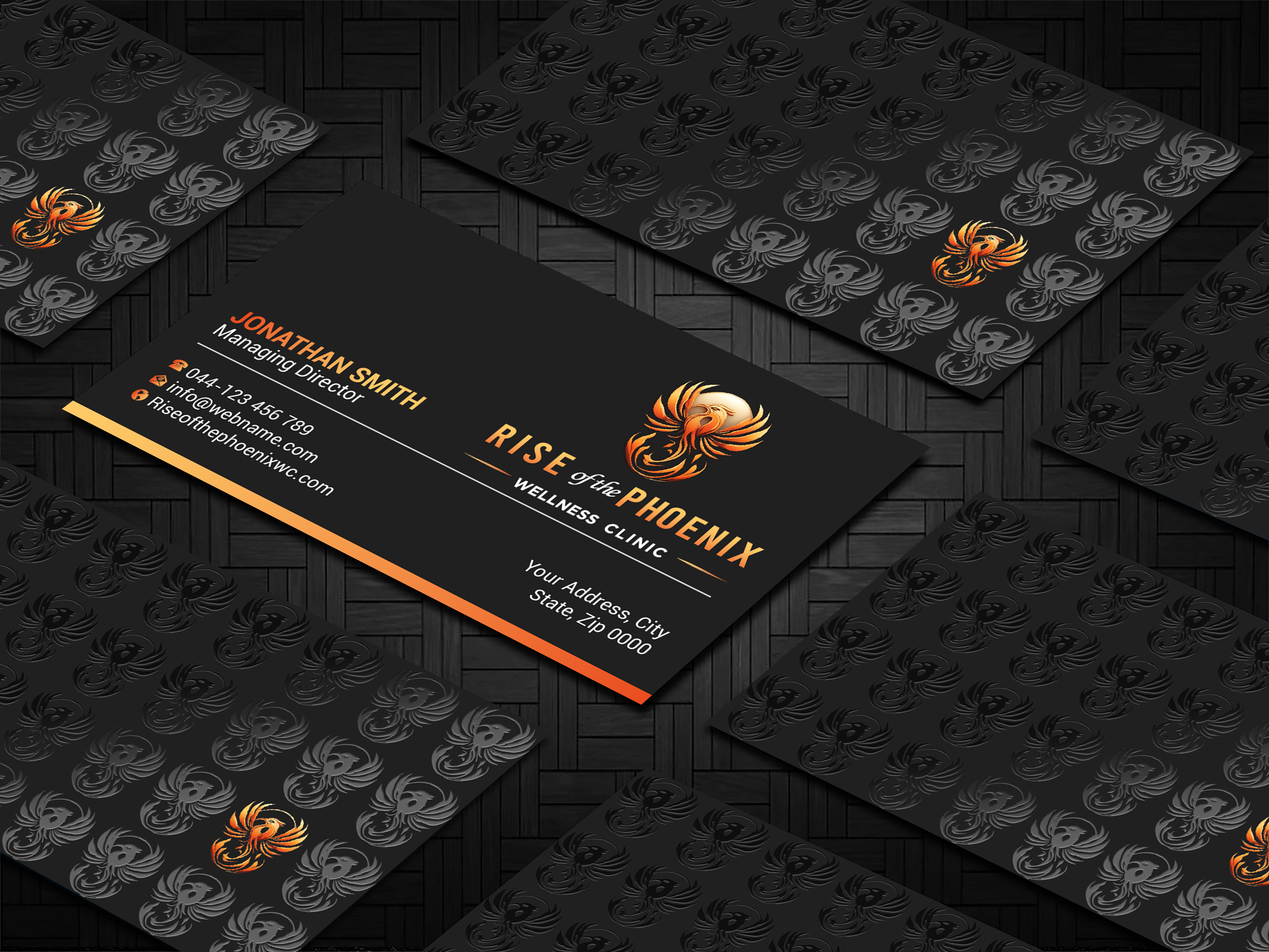 Design de Carte de Visite par Imagine design000 pour Rise of the Phoenix Wellness Clinic PLLC | Design #34373995