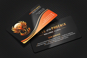 Design de Carte de Visite par Imagine design000 pour Rise of the Phoenix Wellness Clinic PLLC | Design : #34374184