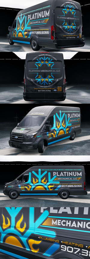 PLUMBING VAN WRAP DESIGN - PLATINUM MECHANICAL
