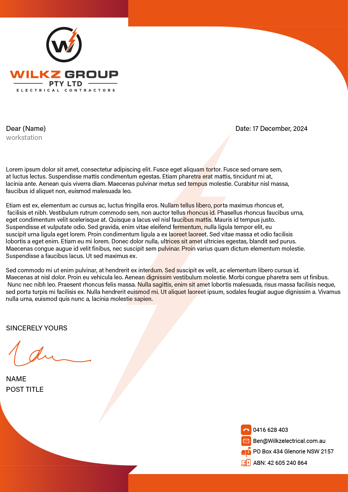 Stationery Design by GreinZor for Wilkz Group | Design #34371842