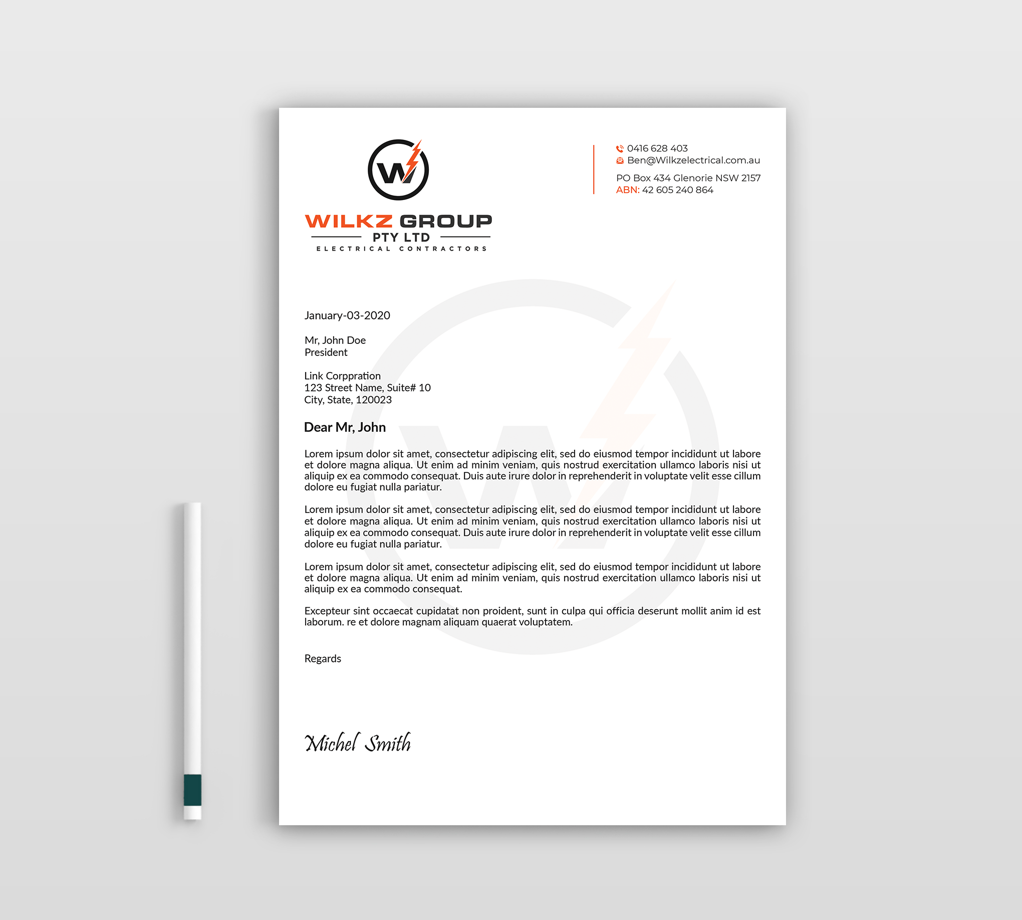 Stationery Design by Expert Bappy for Wilkz Group | Design #34372894