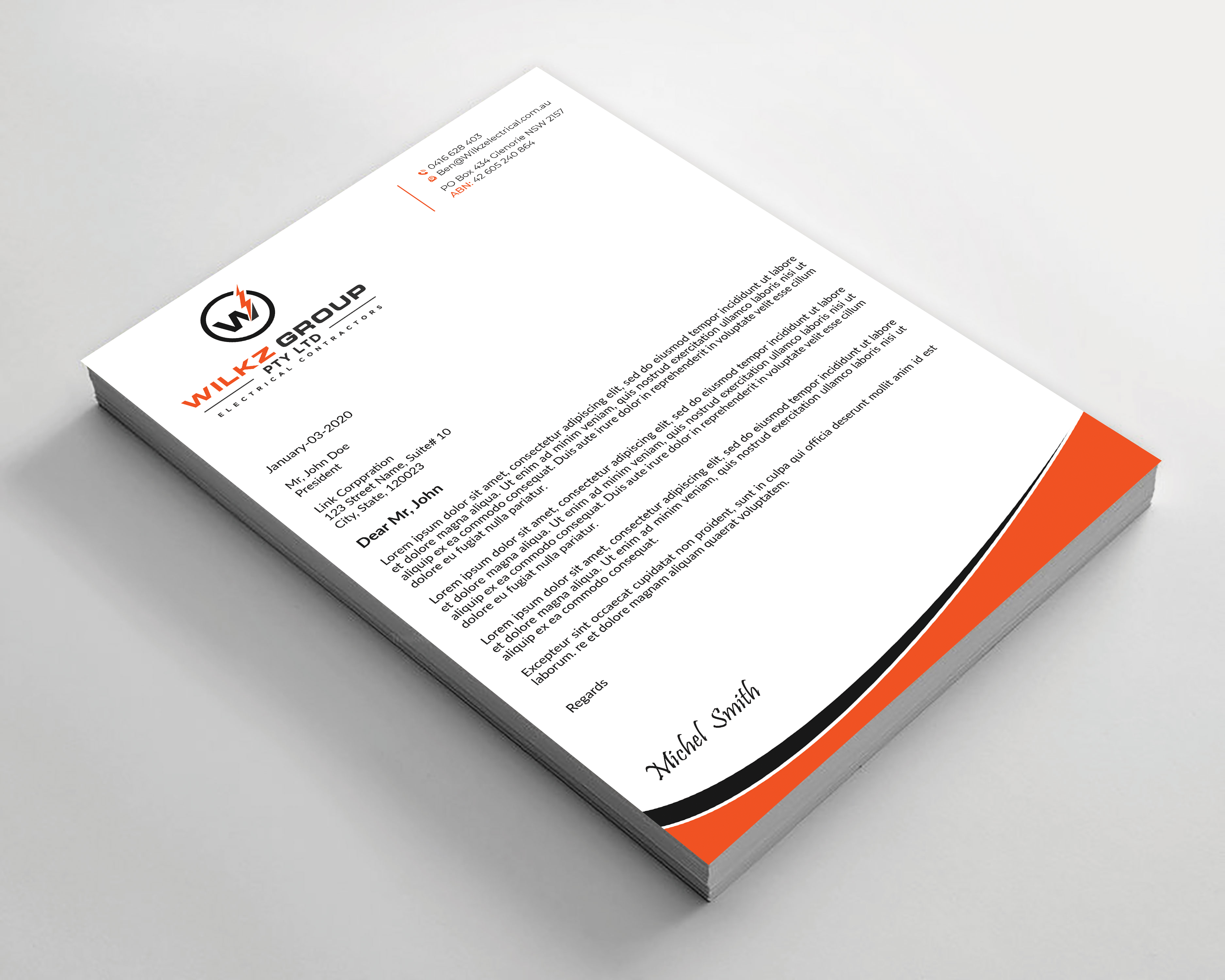 Stationery Design by Expert Bappy for Wilkz Group | Design #34372908