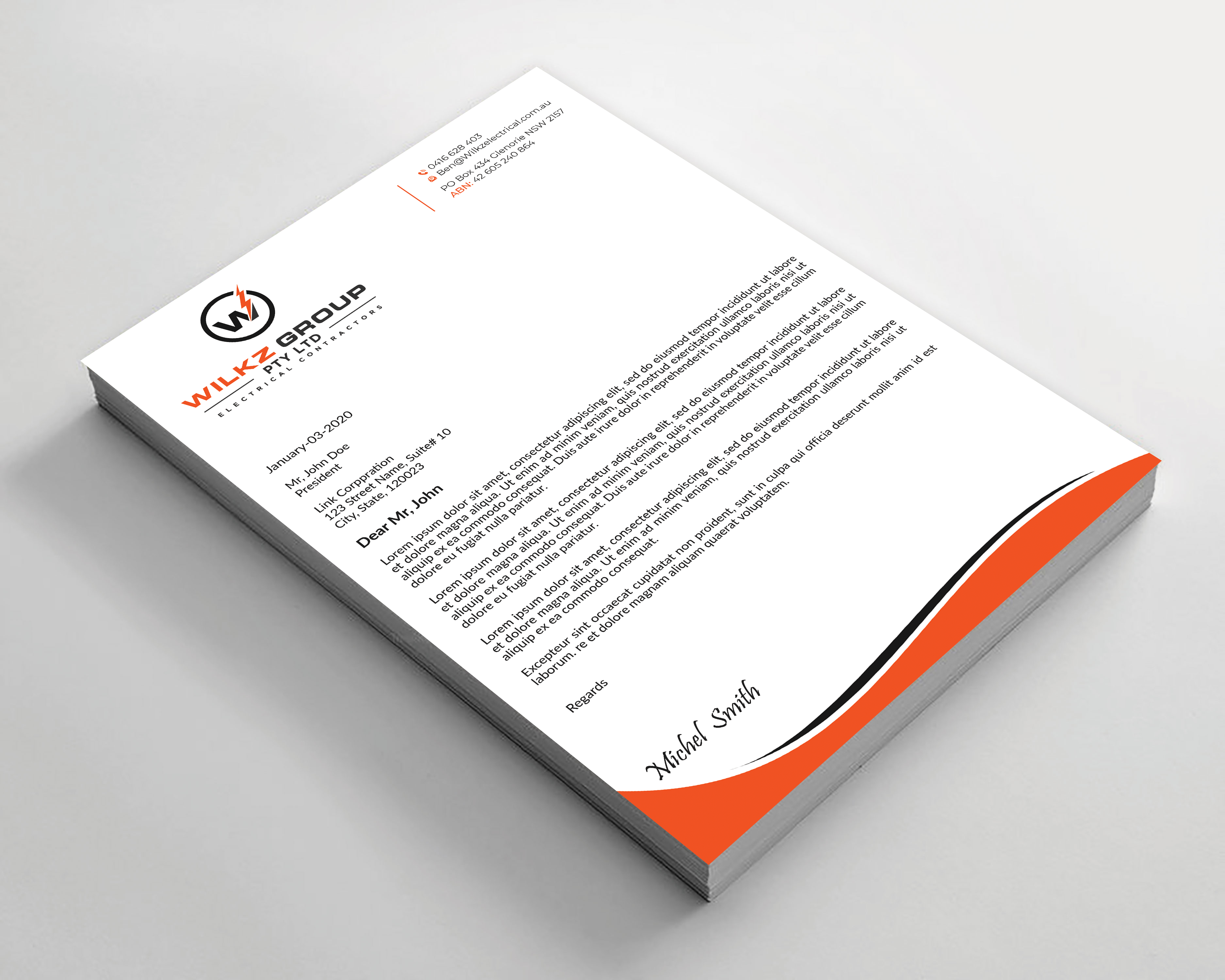 Stationery Design by Expert Bappy for Wilkz Group | Design #34372923