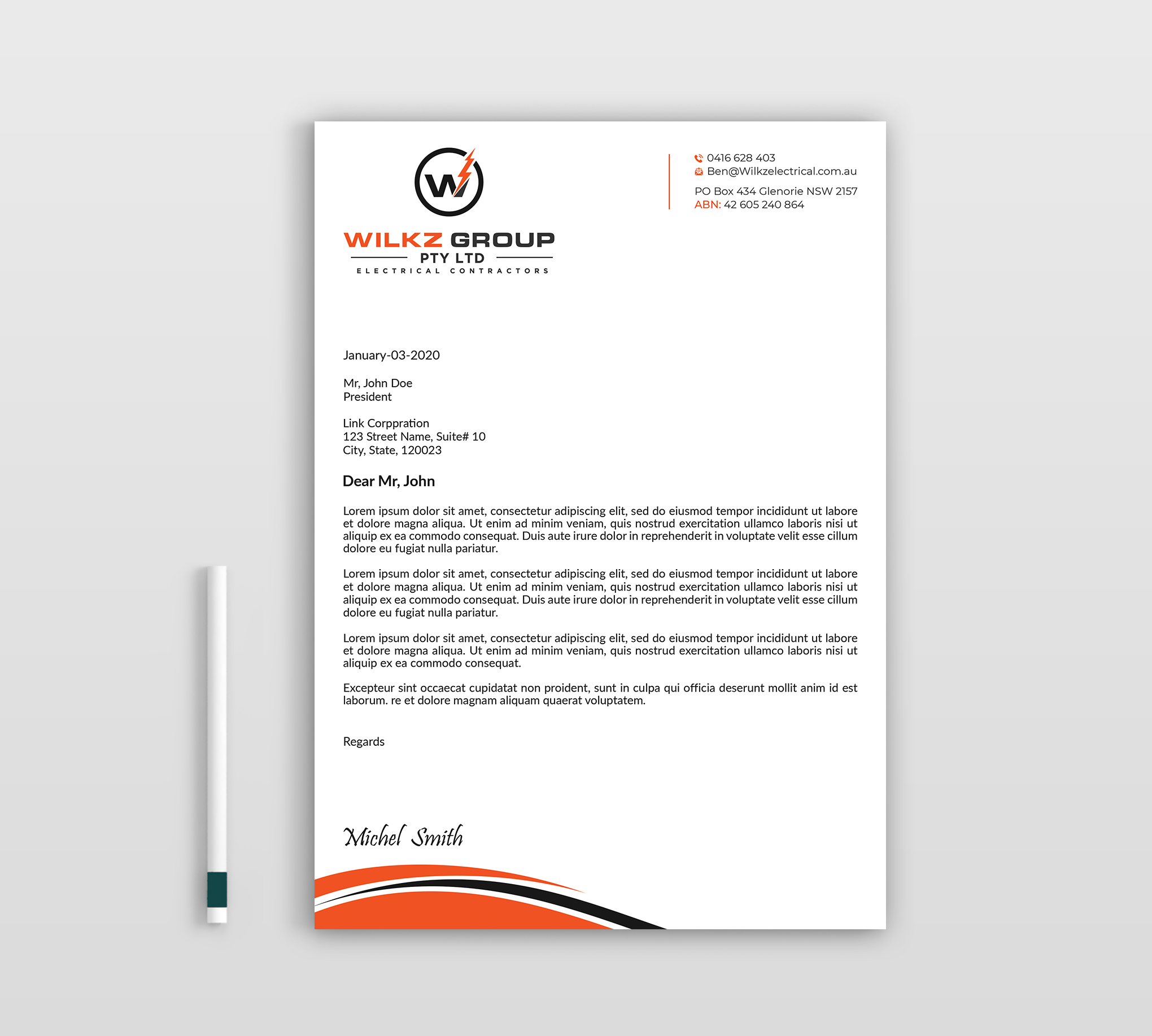 Stationery Design by Expert Bappy for Wilkz Group | Design #34372924