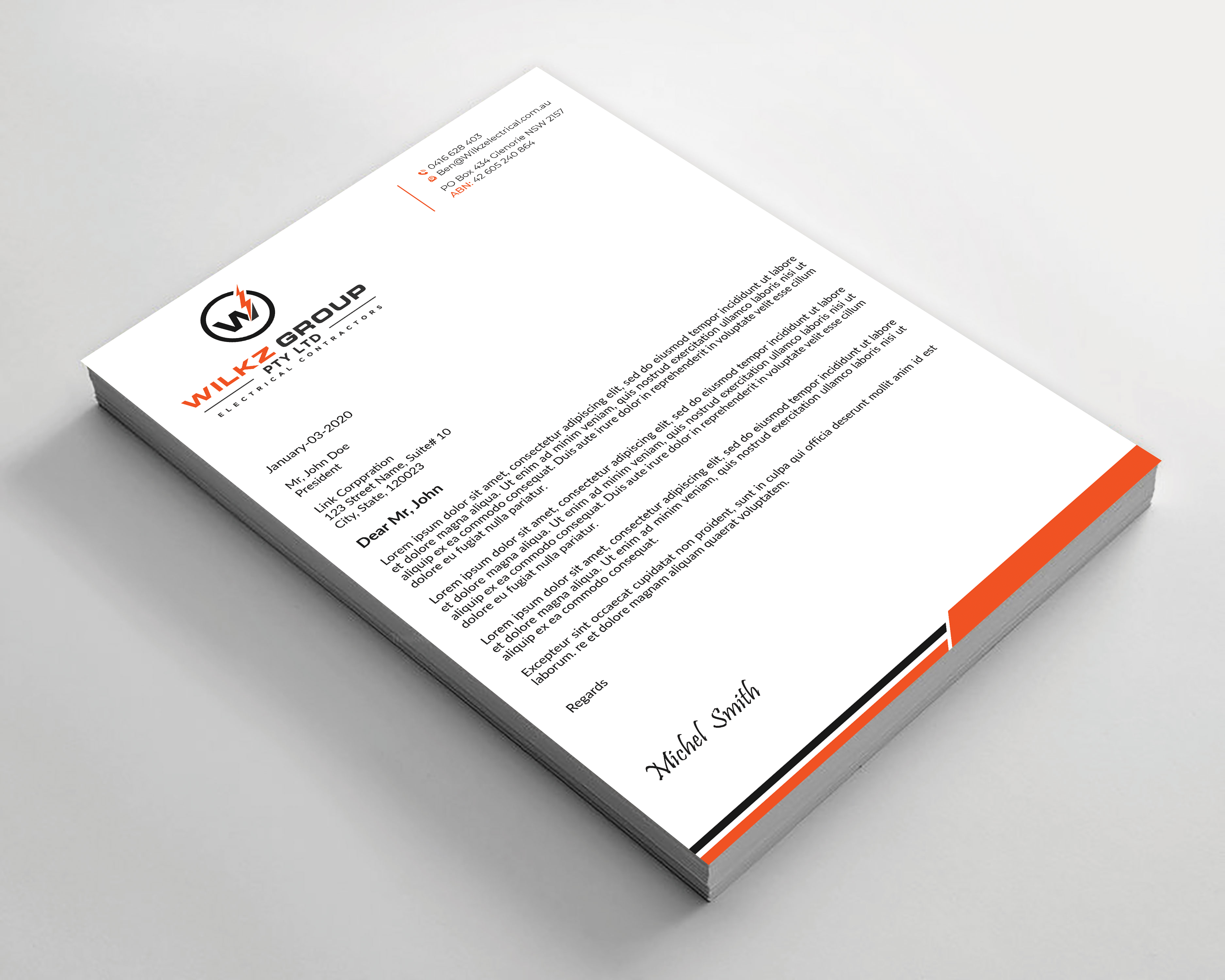 Stationery Design by Expert Bappy for Wilkz Group | Design #34372935