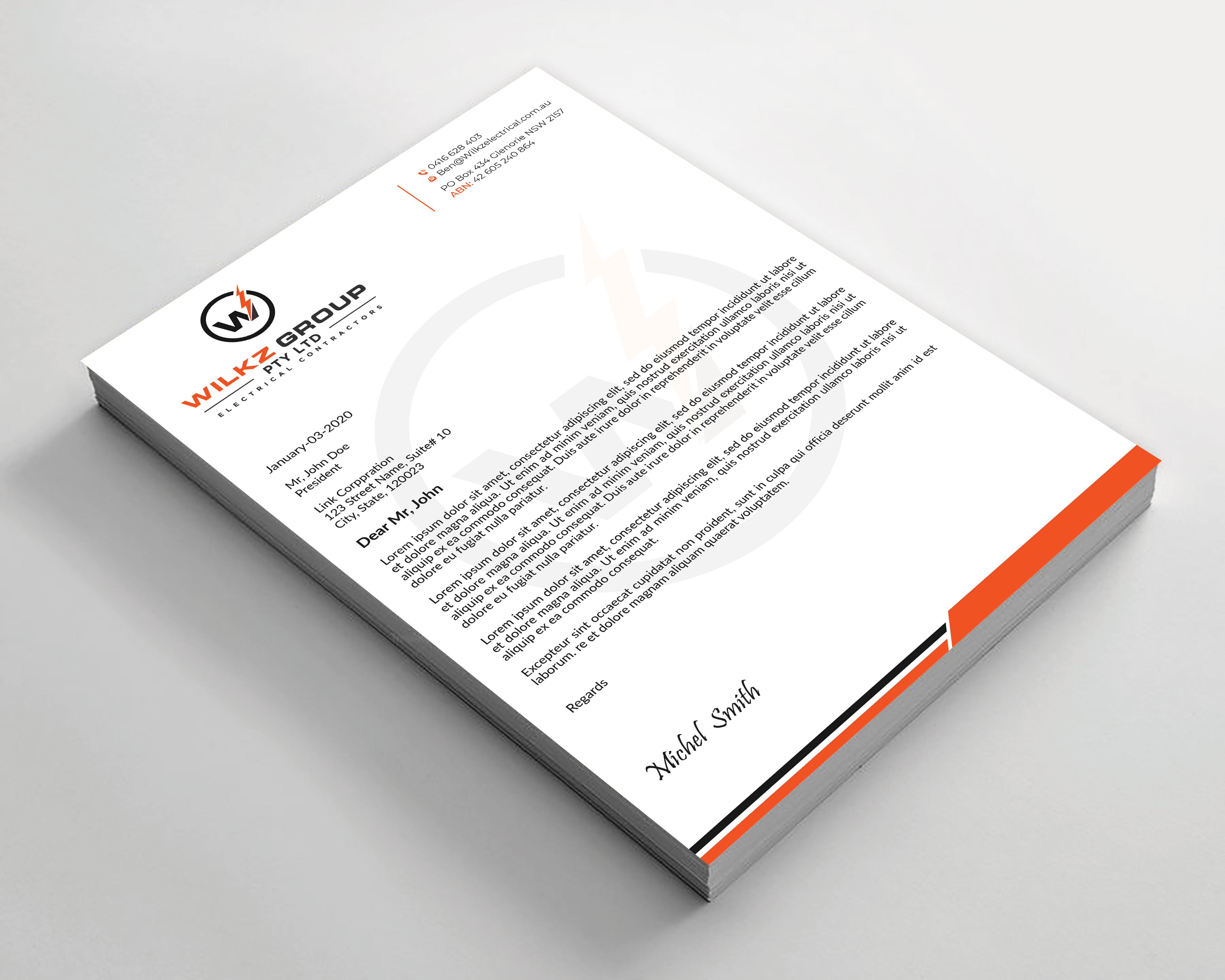 Stationery Design by Expert Bappy for Wilkz Group | Design #34372971