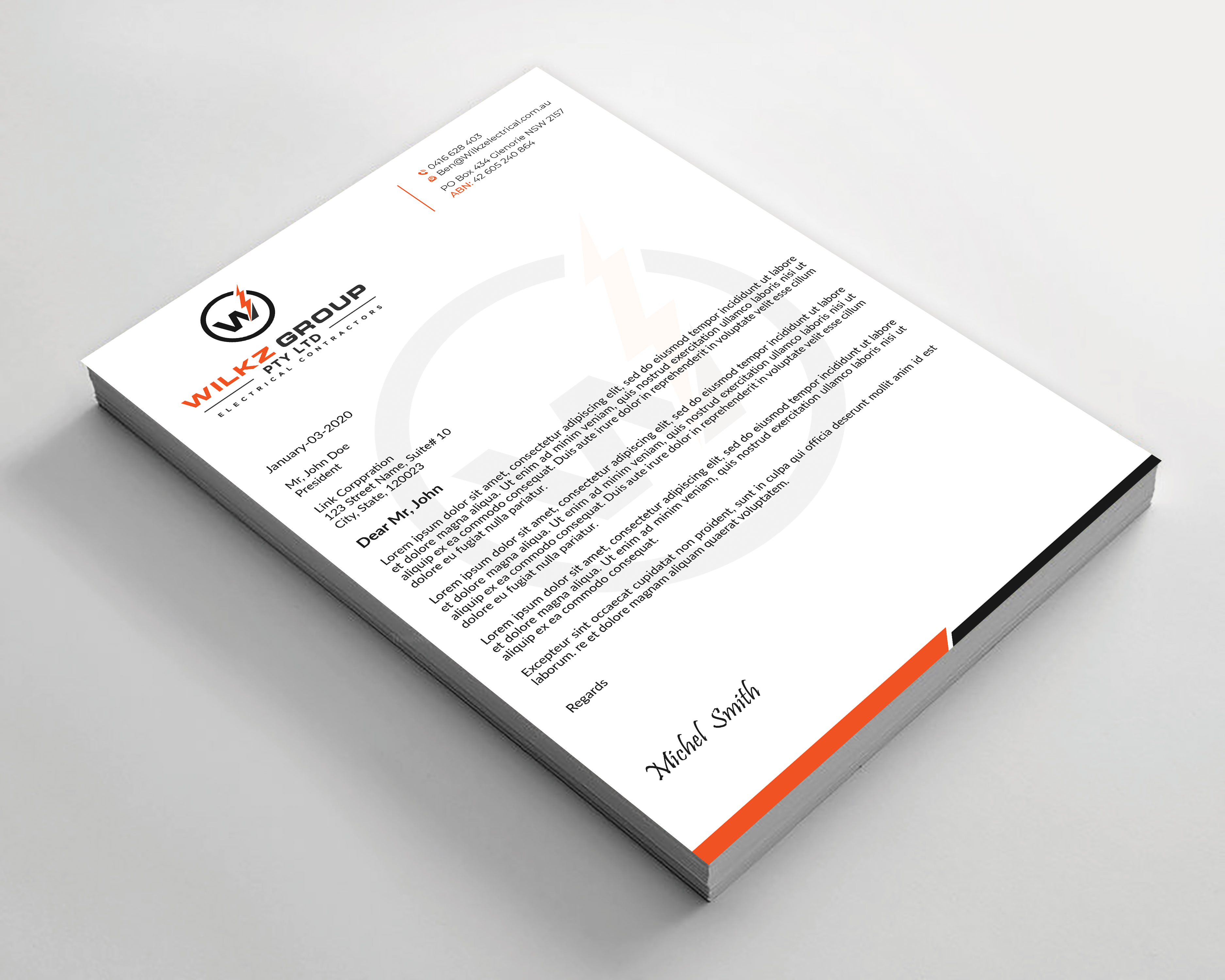 Stationery Design by Expert Bappy for Wilkz Group | Design #34372972