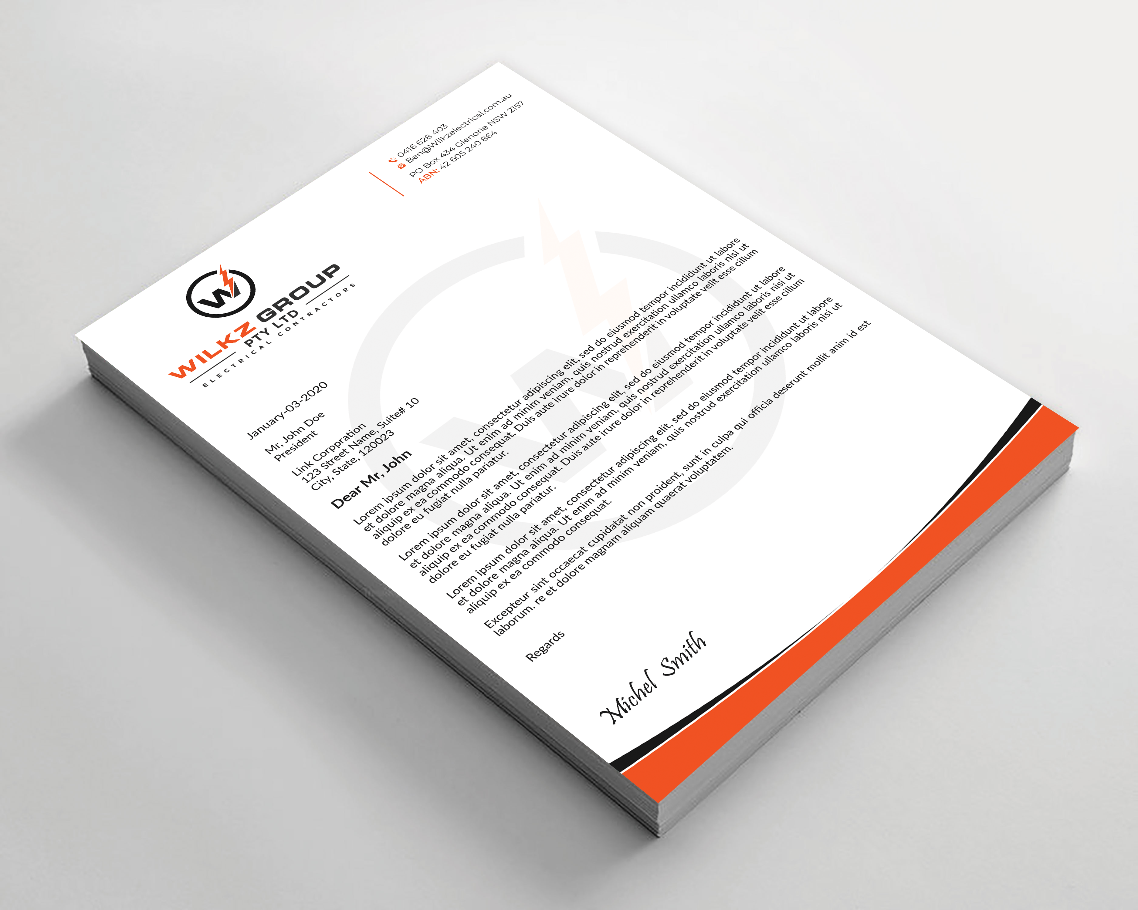 Stationery Design by Expert Bappy for Wilkz Group | Design #34372973