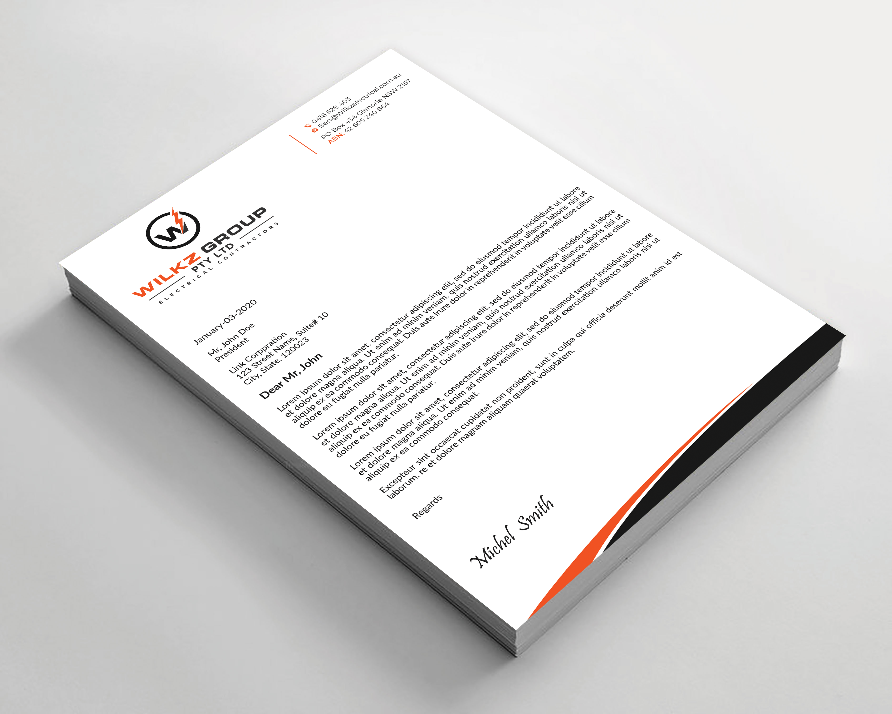 Stationery Design by Expert Bappy for Wilkz Group | Design #34372997