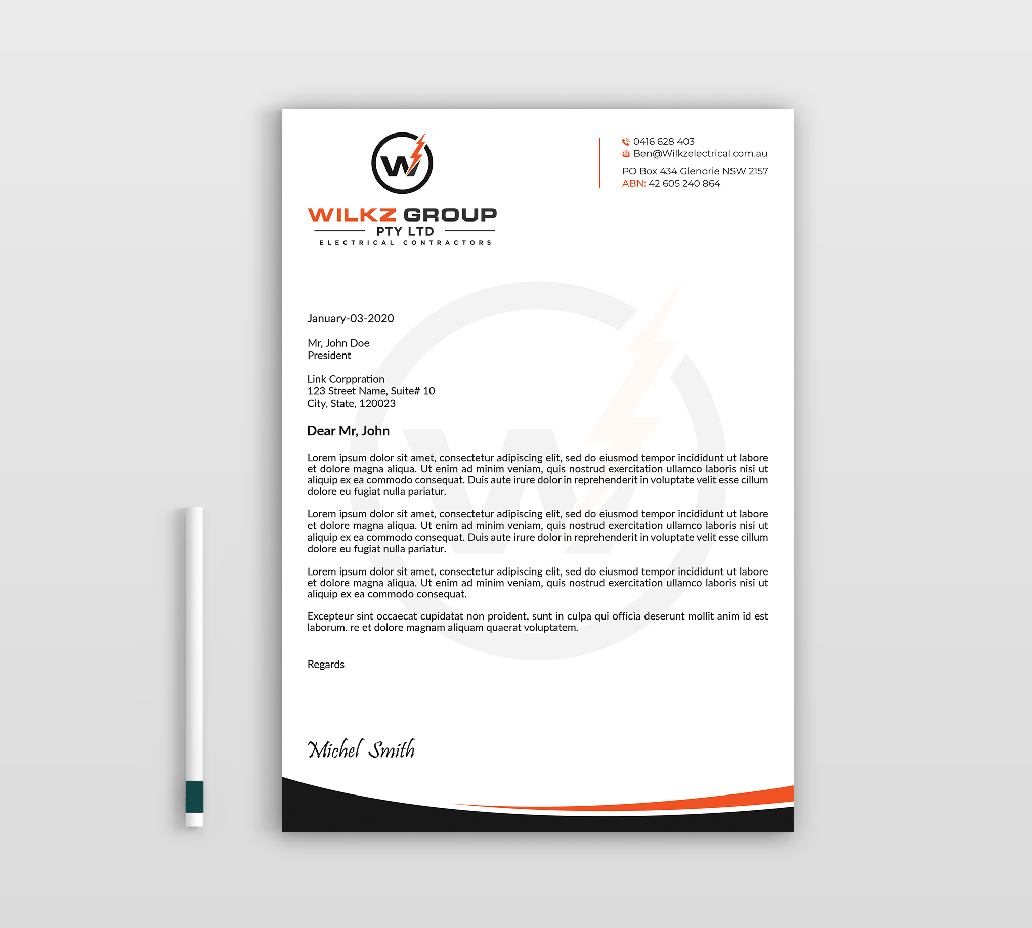 Stationery Design by Expert Bappy for Wilkz Group | Design #34372999
