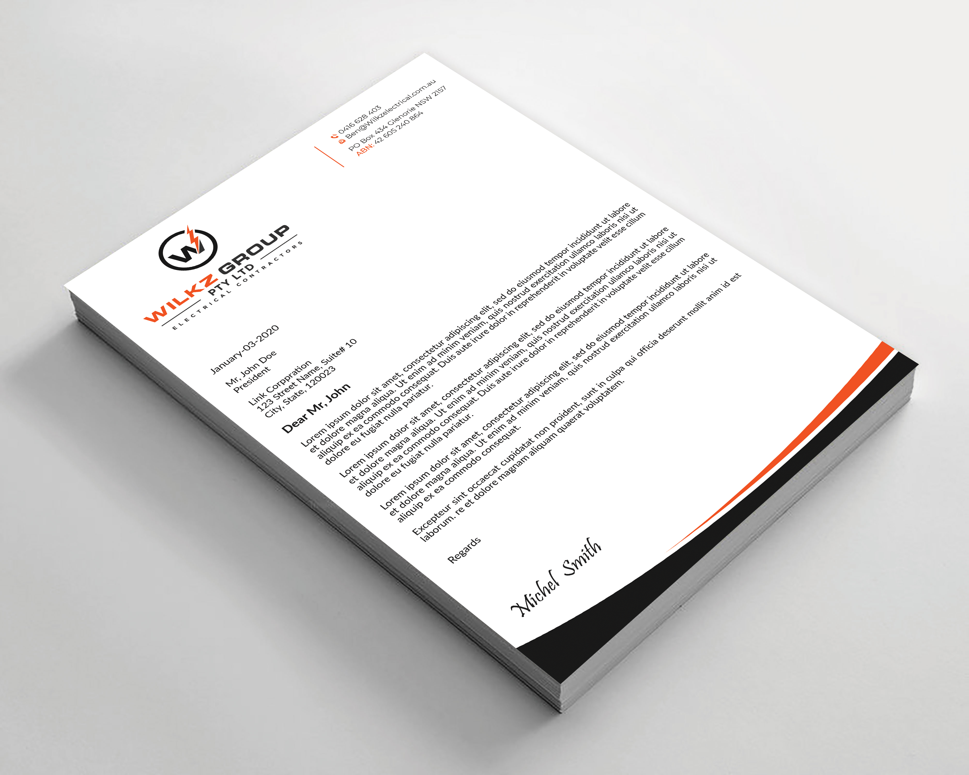 Stationery Design by Expert Bappy for Wilkz Group | Design #34373001