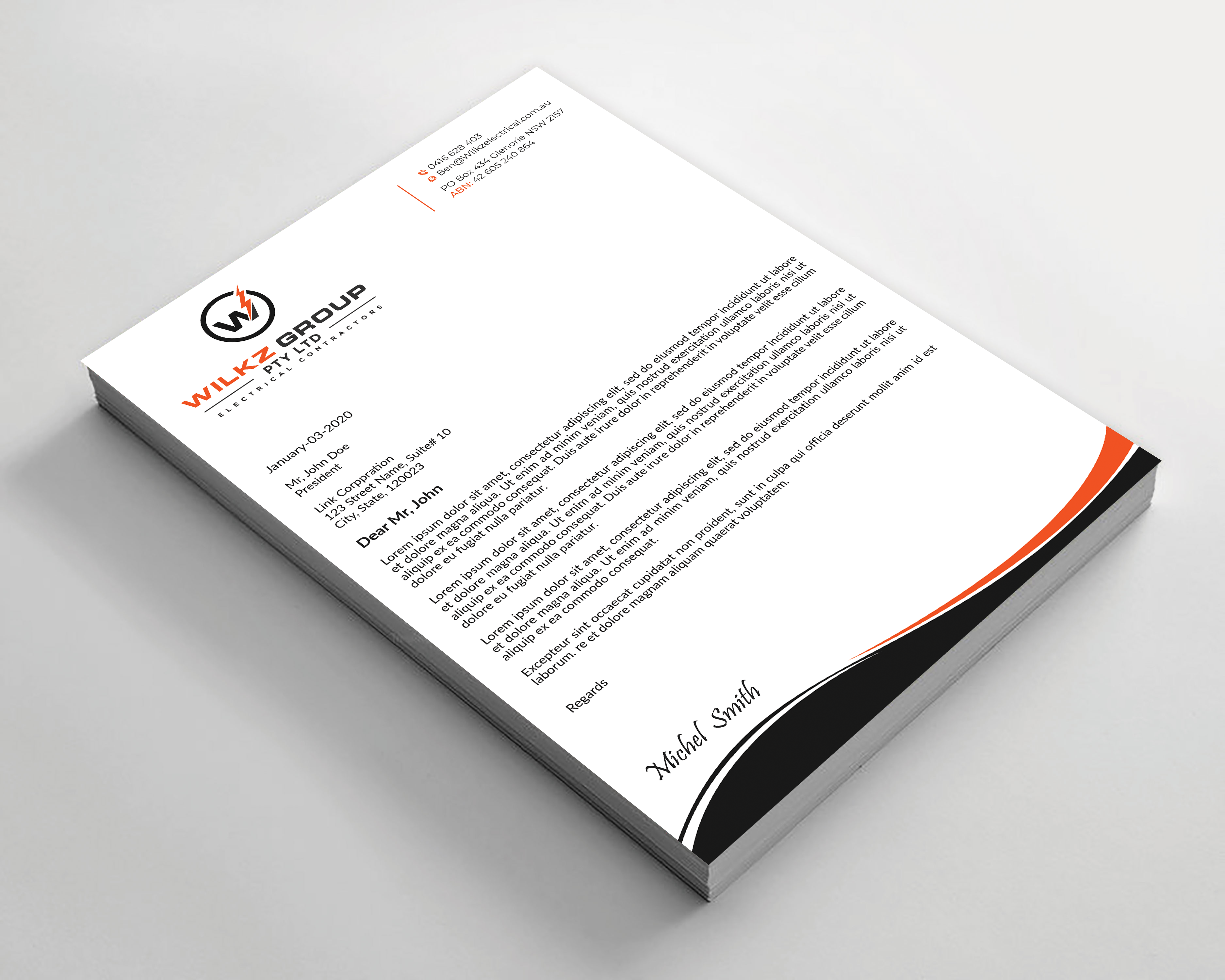 Stationery Design by Expert Bappy for Wilkz Group | Design #34373026