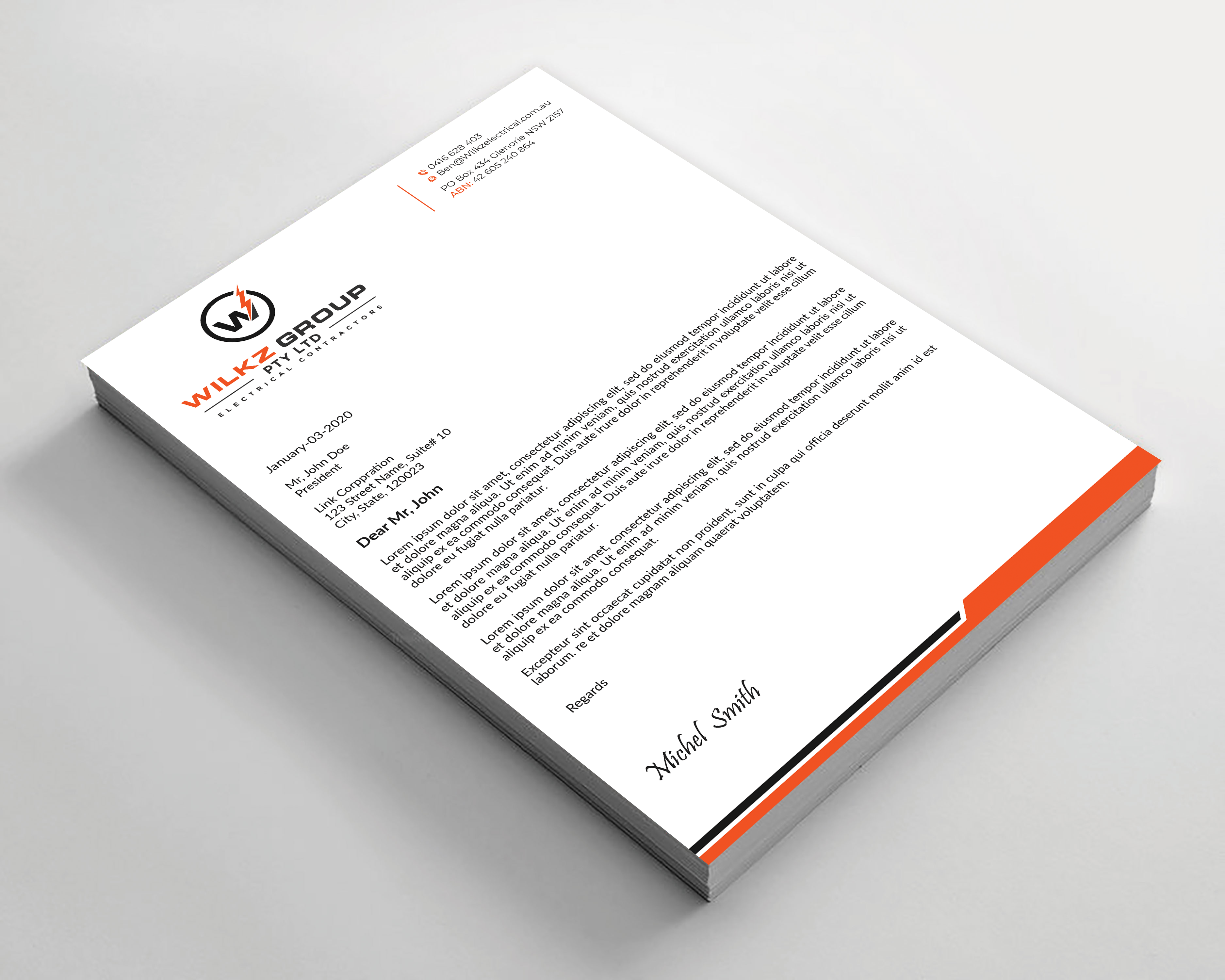 Stationery Design by Expert Bappy for Wilkz Group | Design #34373053