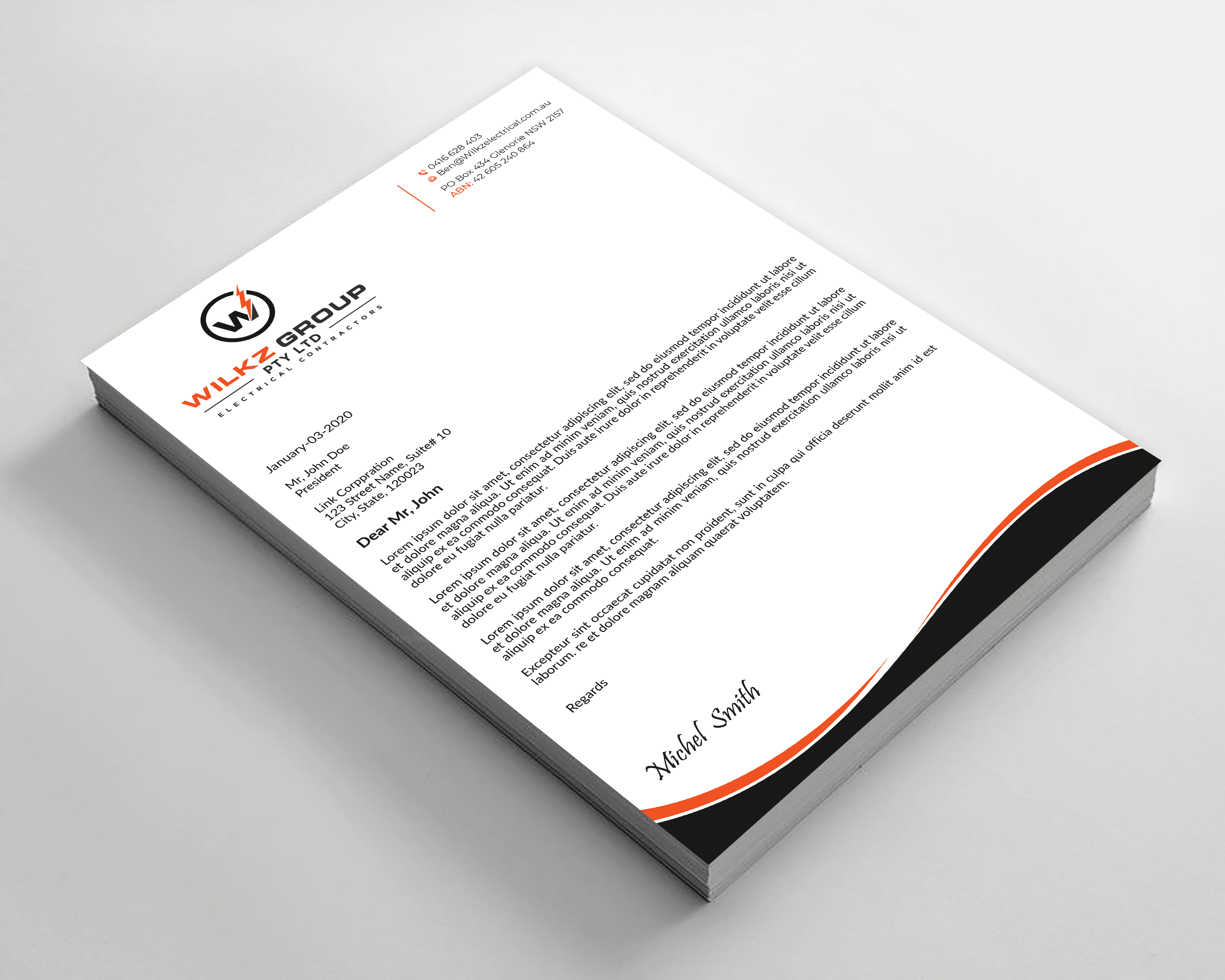 Stationery Design by Expert Bappy for Wilkz Group | Design #34373083