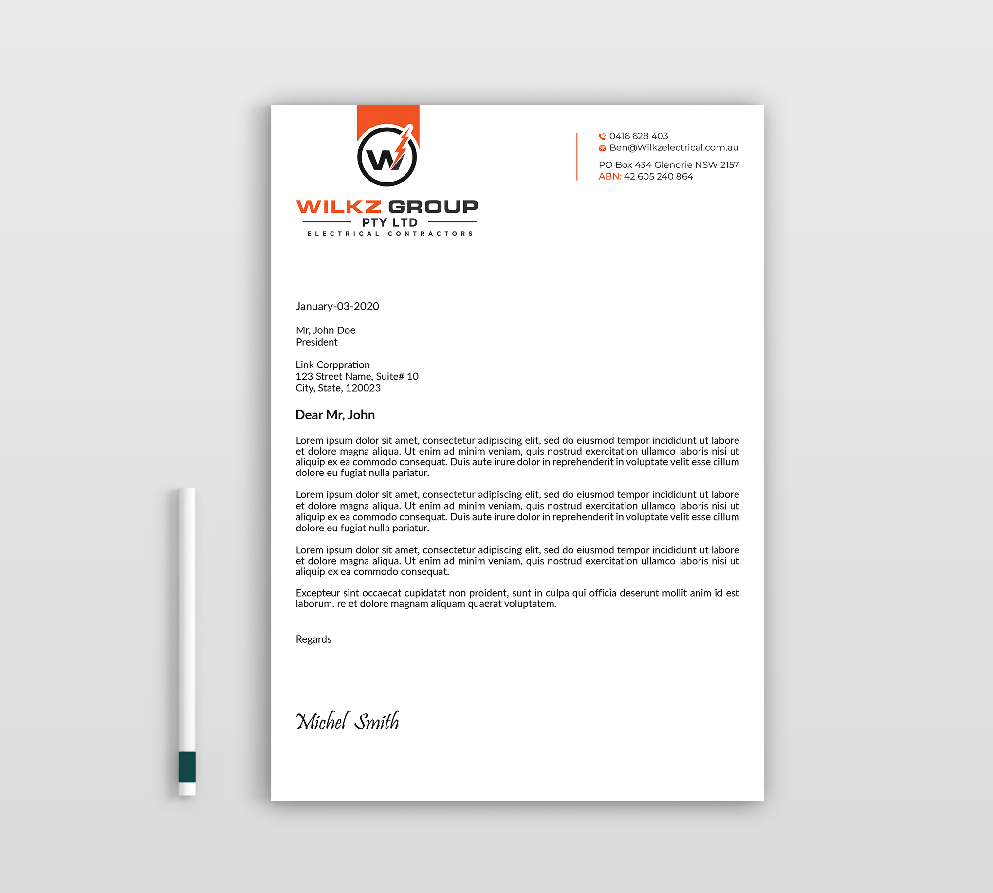 Stationery Design by Expert Bappy for Wilkz Group | Design #34373095