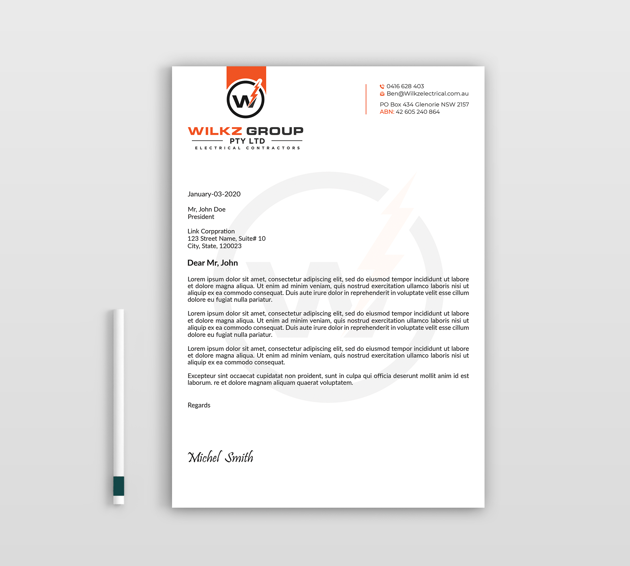 Stationery Design by Expert Bappy for Wilkz Group | Design #34373096