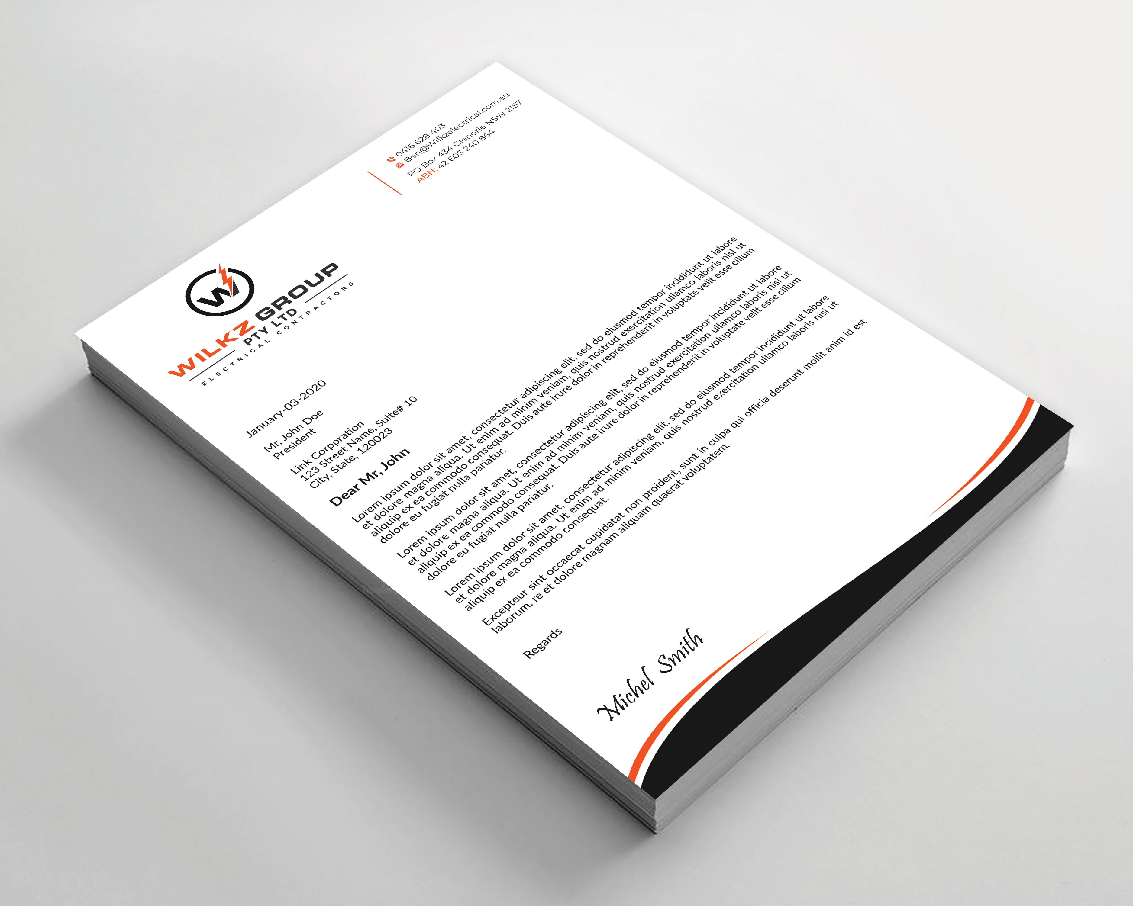Stationery Design by Expert Bappy for Wilkz Group | Design #34373127