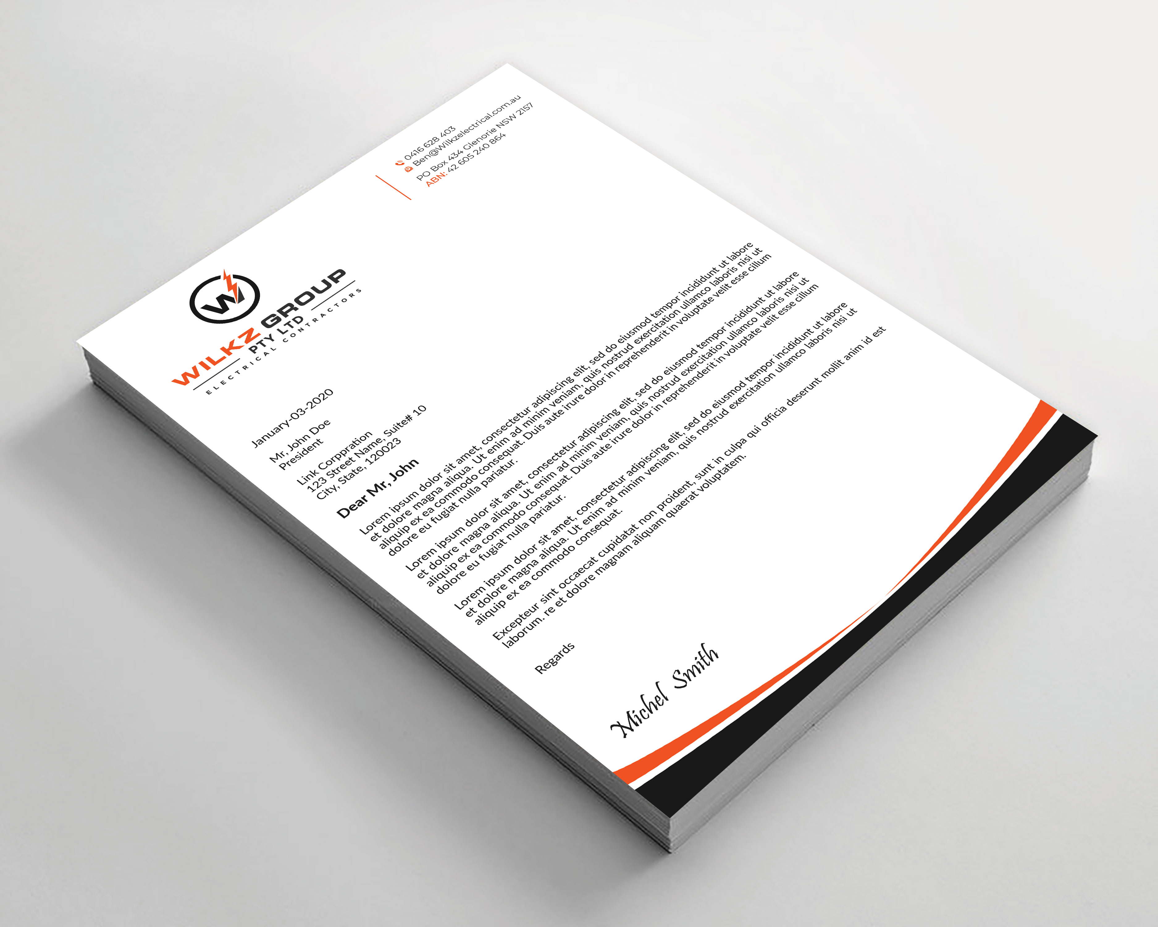 Stationery Design by Expert Bappy for Wilkz Group | Design #34373156