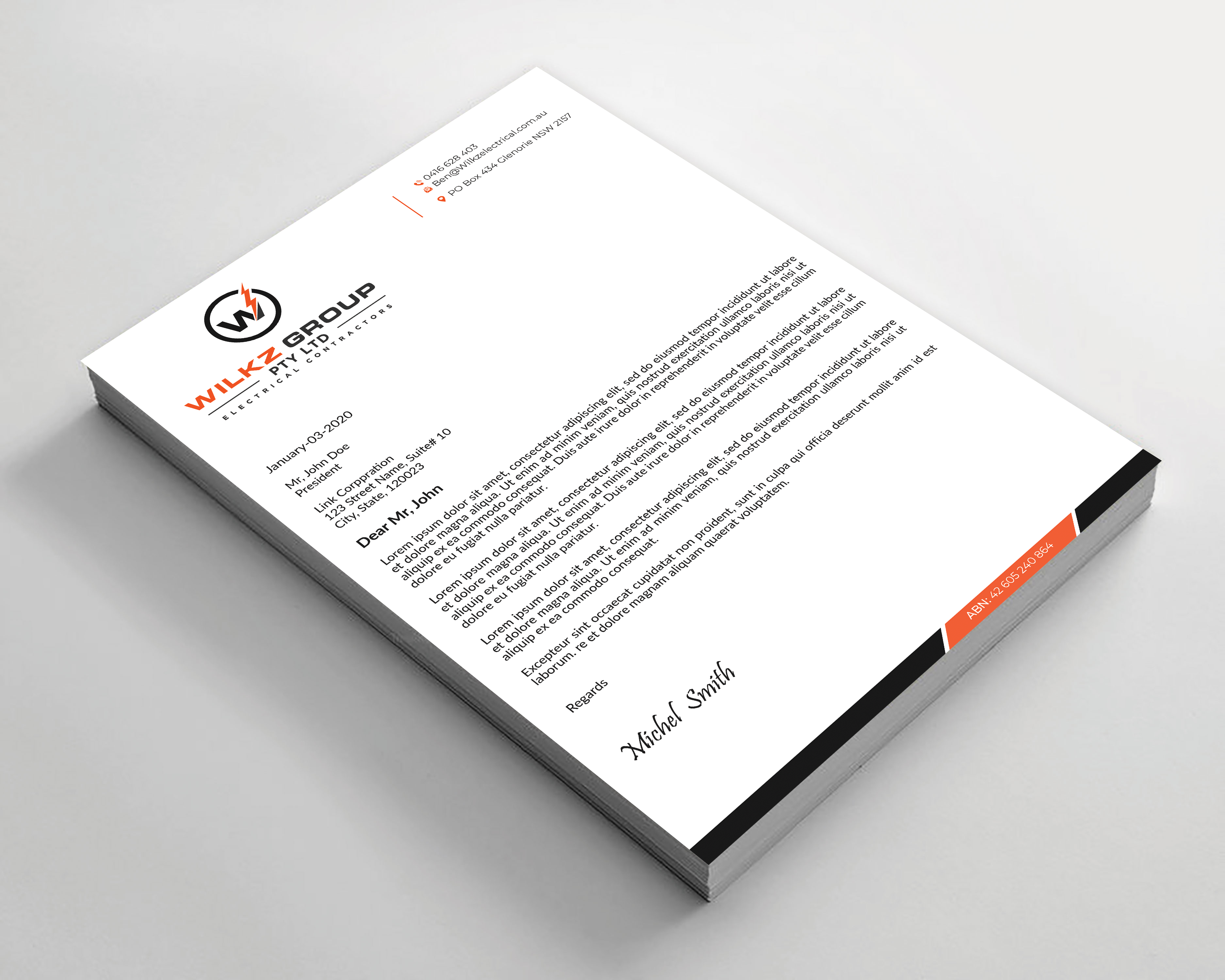 Stationery Design by Expert Bappy for Wilkz Group | Design #34374750