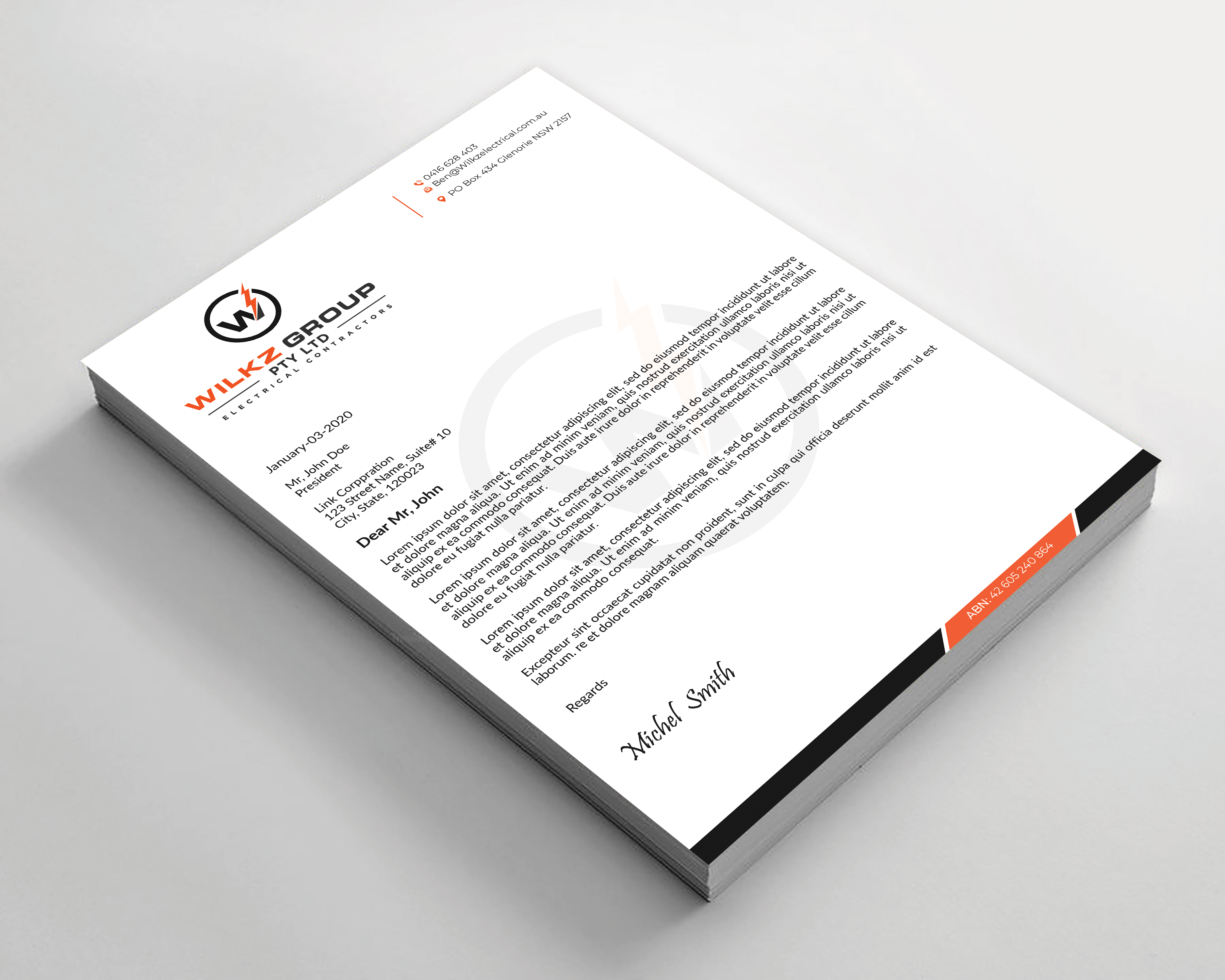 Stationery Design by Expert Bappy for Wilkz Group | Design #34374752