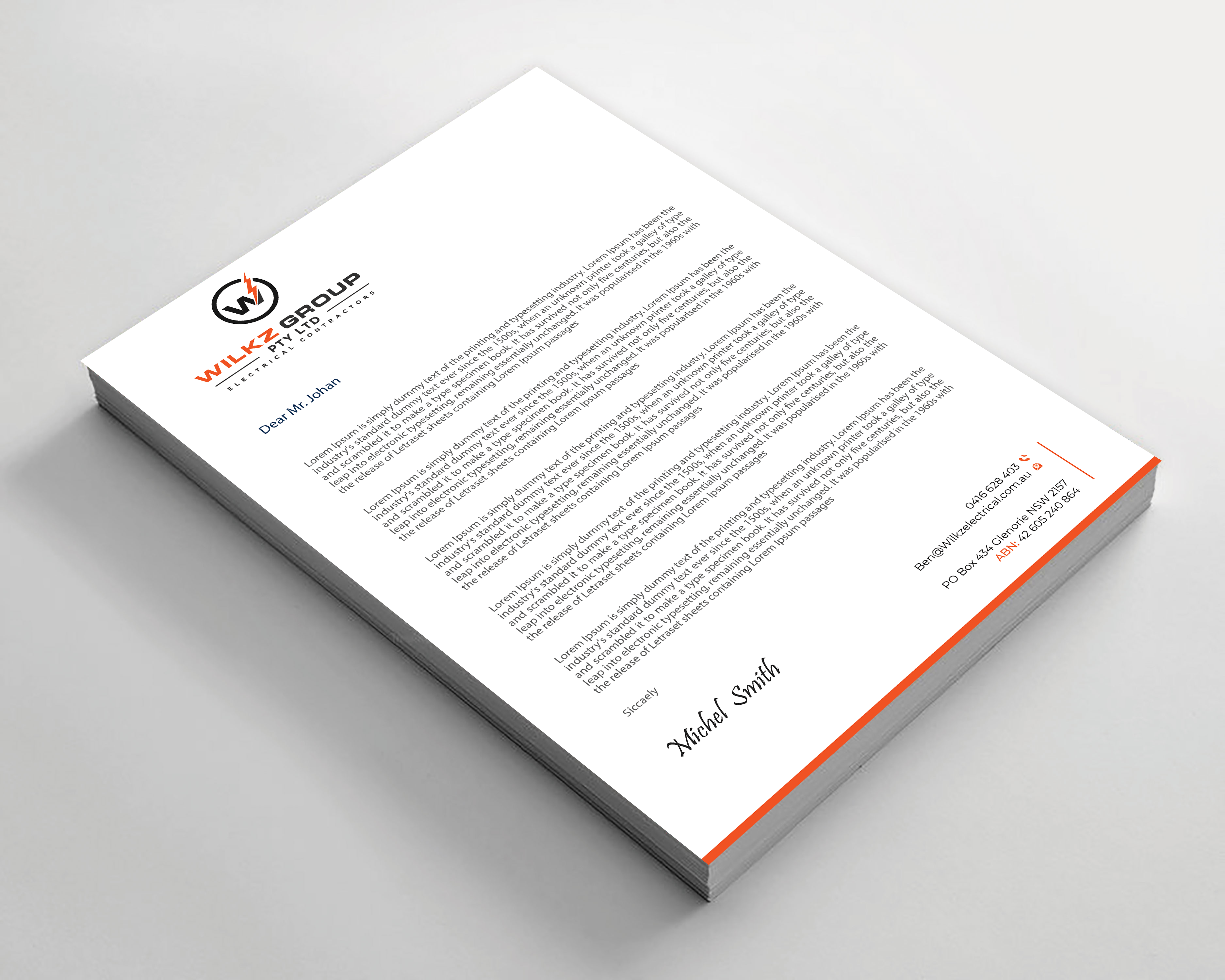 Stationery Design by Expert Bappy for Wilkz Group | Design #34374823