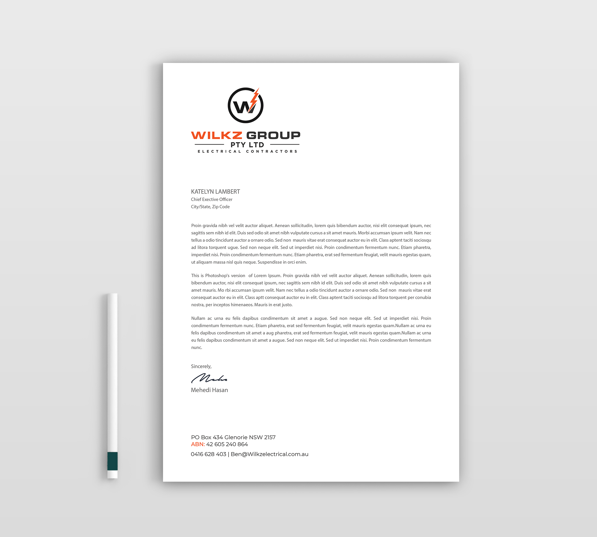 Stationery Design by Expert Bappy for Wilkz Group | Design #34377482