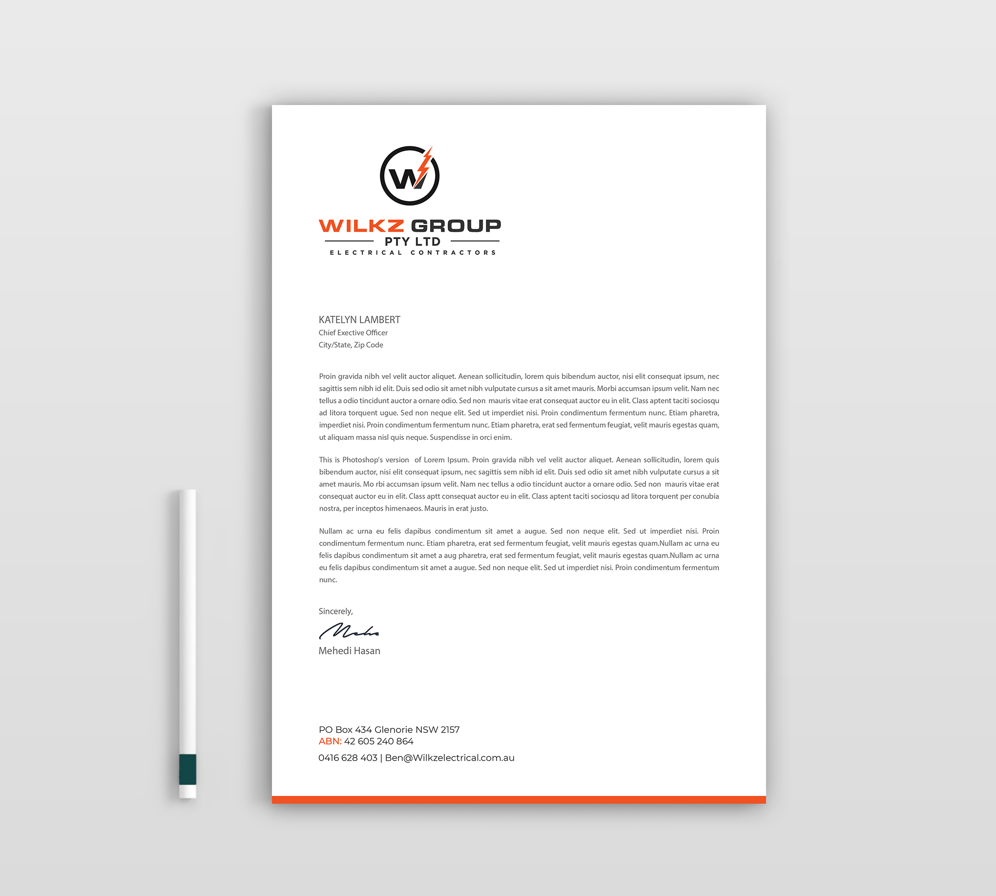 Stationery Design by Expert Bappy for Wilkz Group | Design #34377483