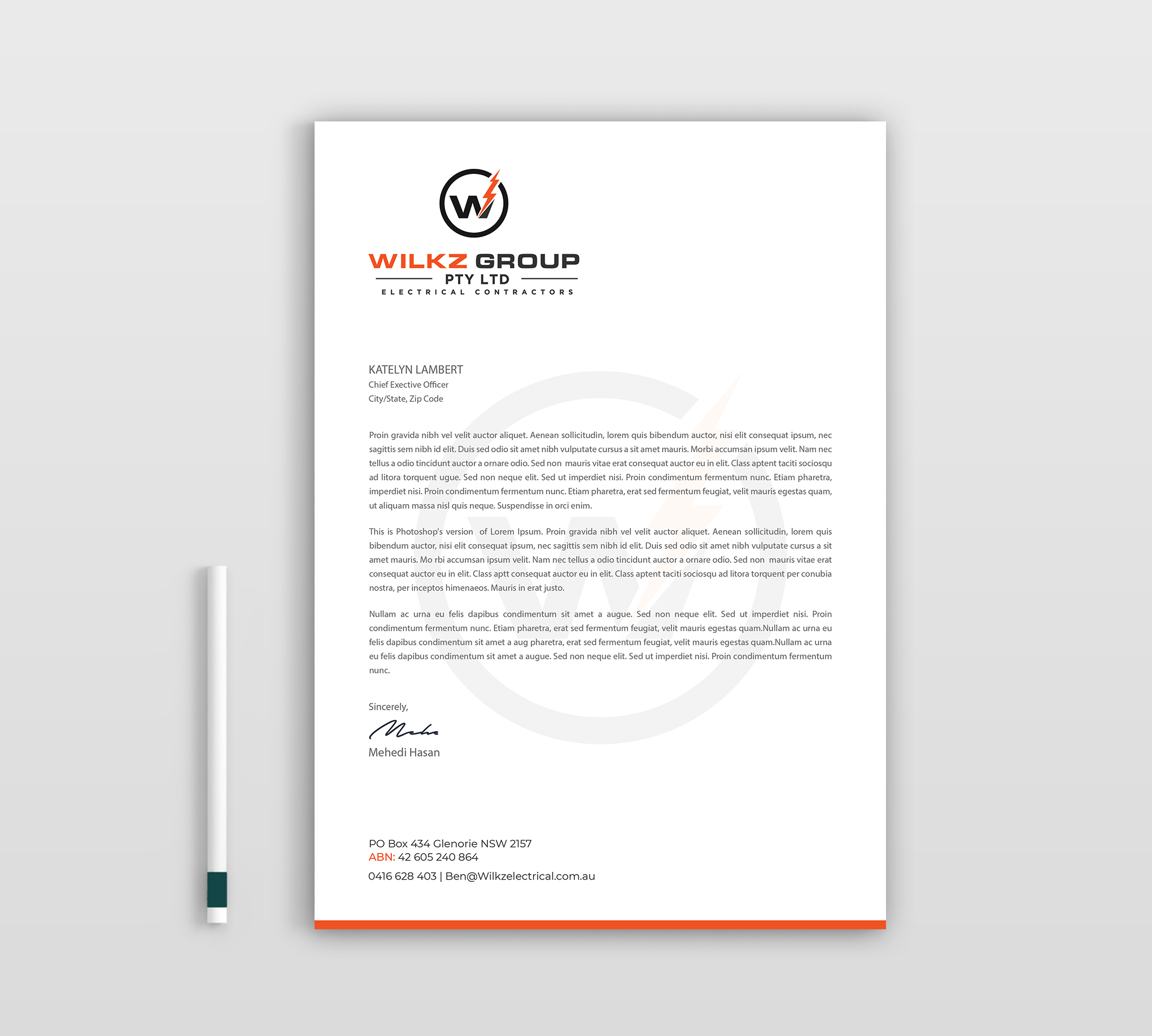 Stationery Design by Expert Bappy for Wilkz Group | Design #34377484