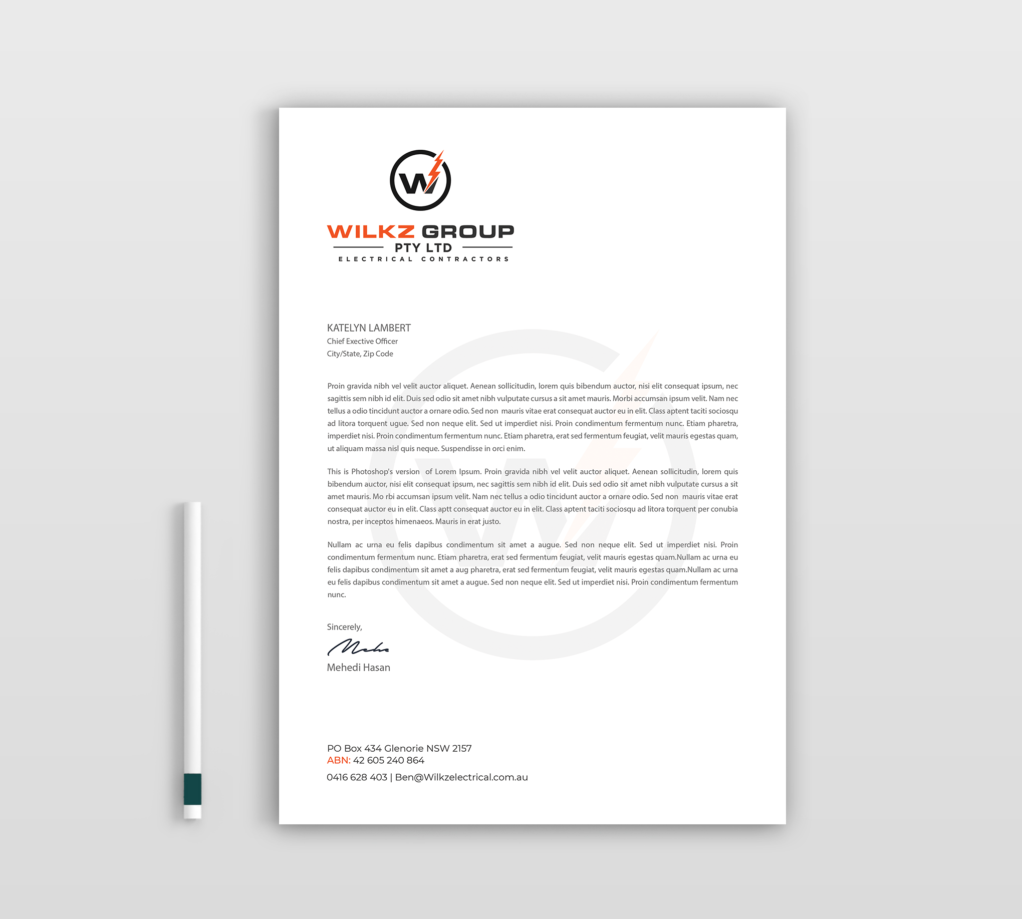 Stationery Design by Expert Bappy for Wilkz Group | Design #34377485