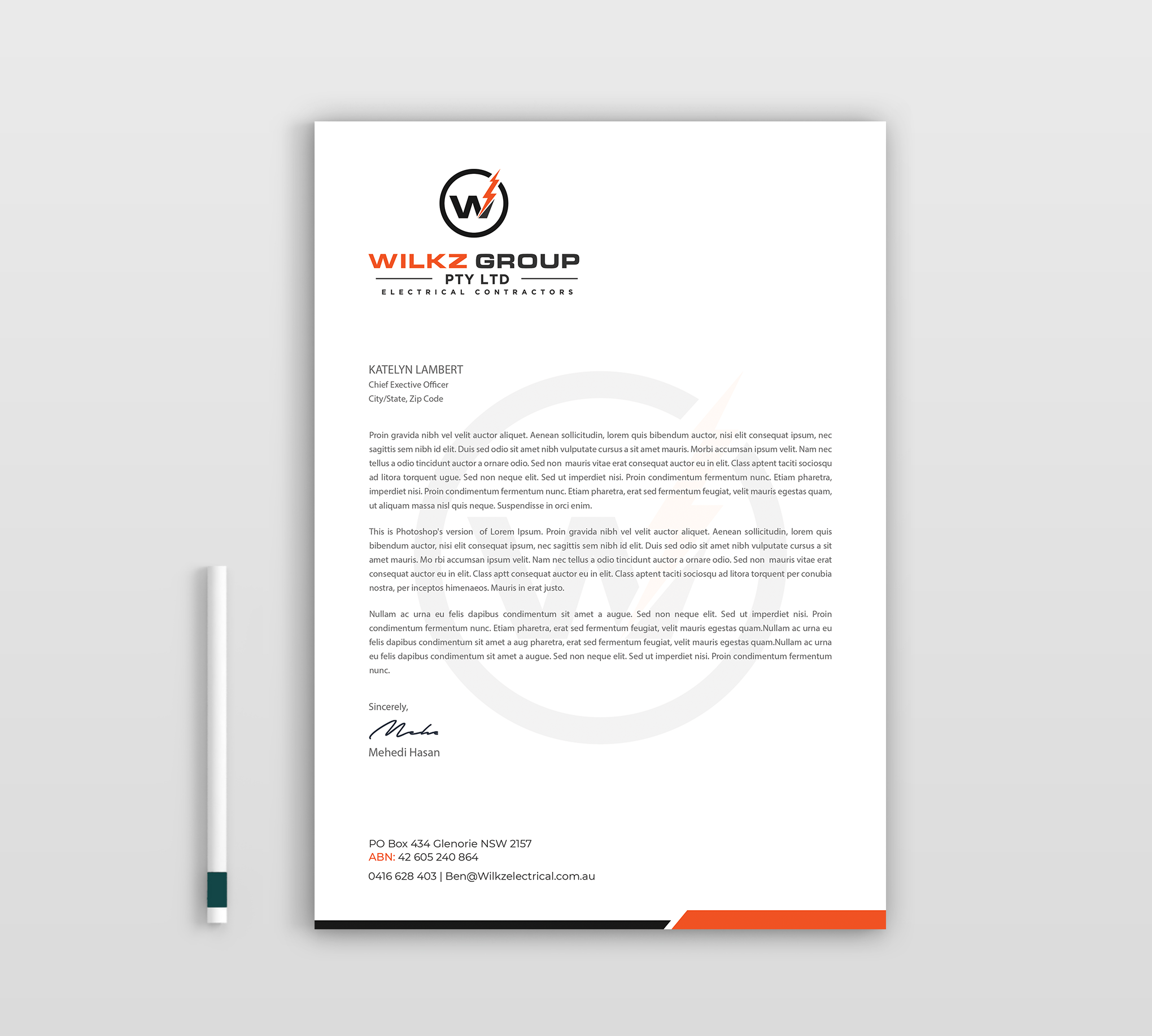Stationery Design by Expert Bappy for Wilkz Group | Design #34377486