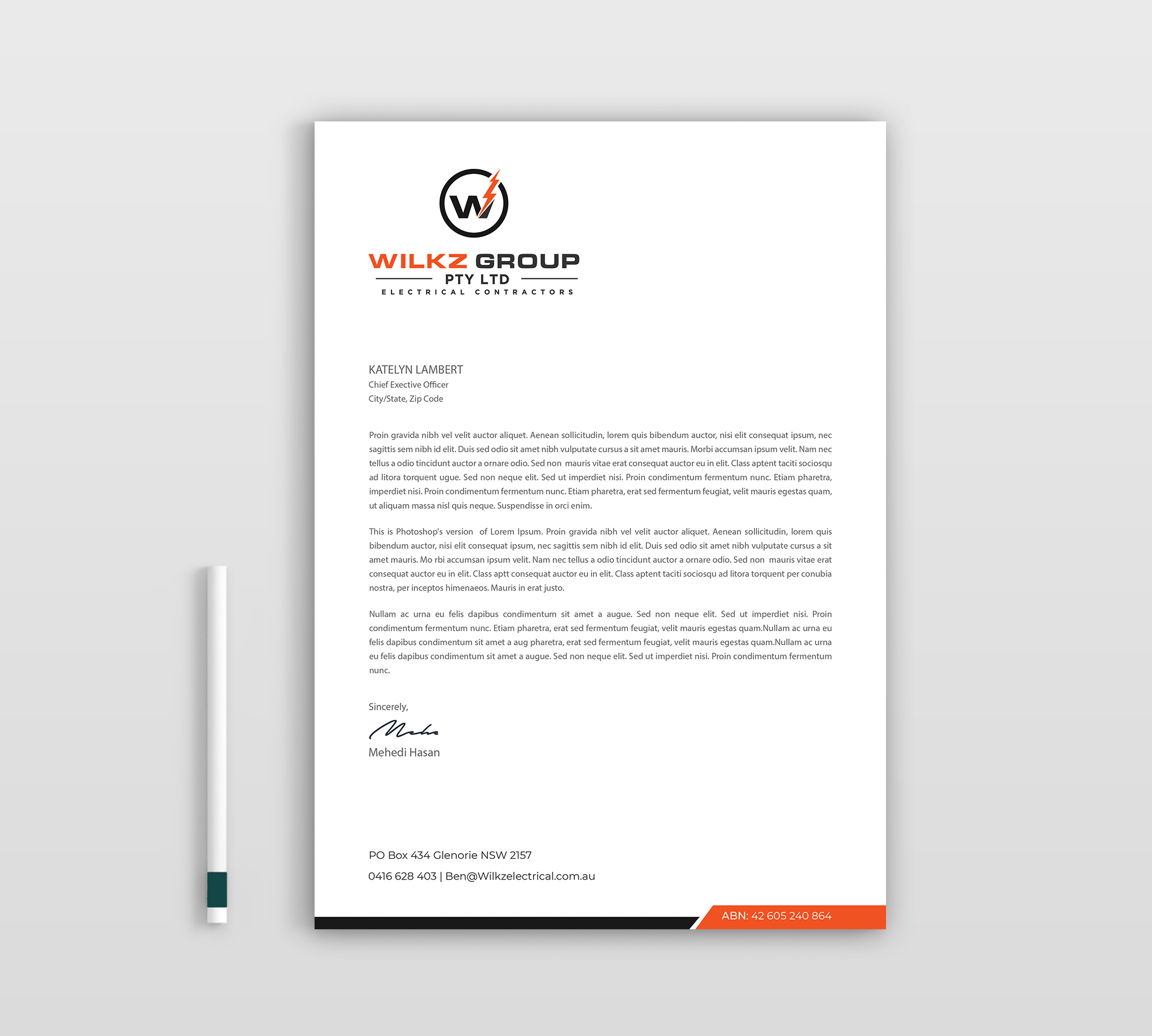 Stationery Design by Expert Bappy for Wilkz Group | Design #34377508