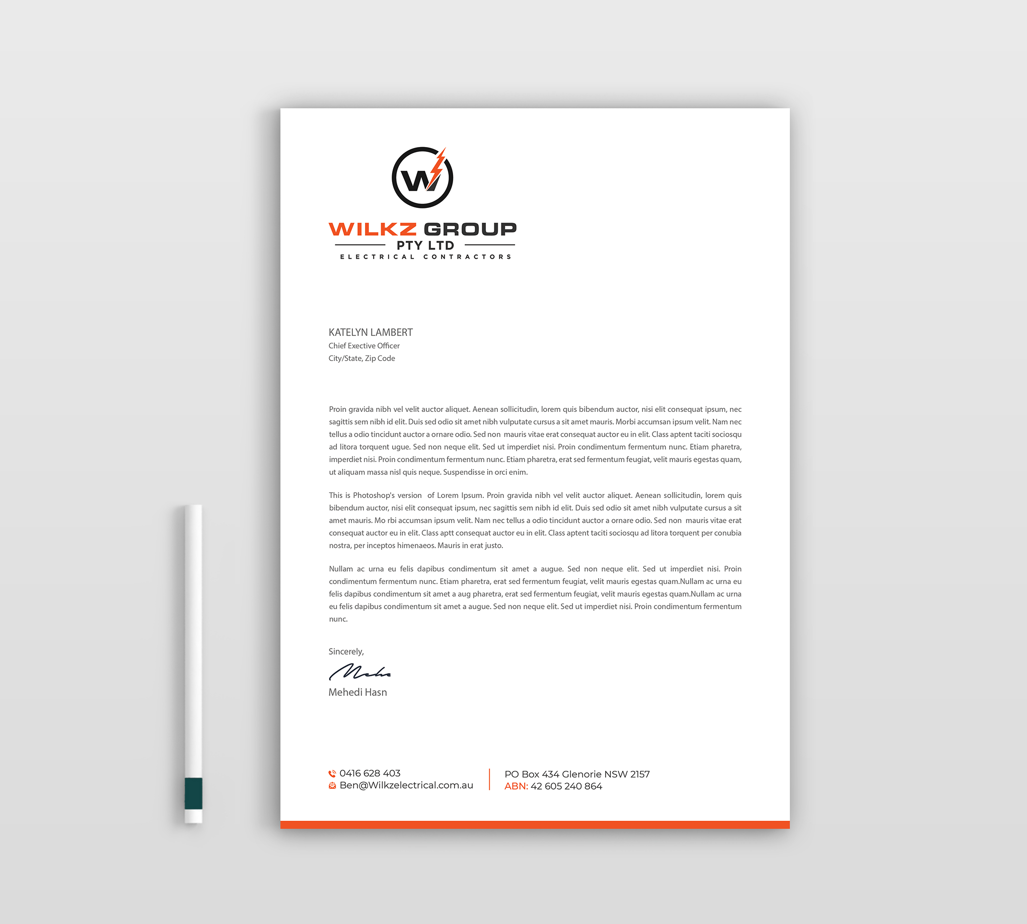 Stationery Design by Expert Bappy for Wilkz Group | Design #34377531