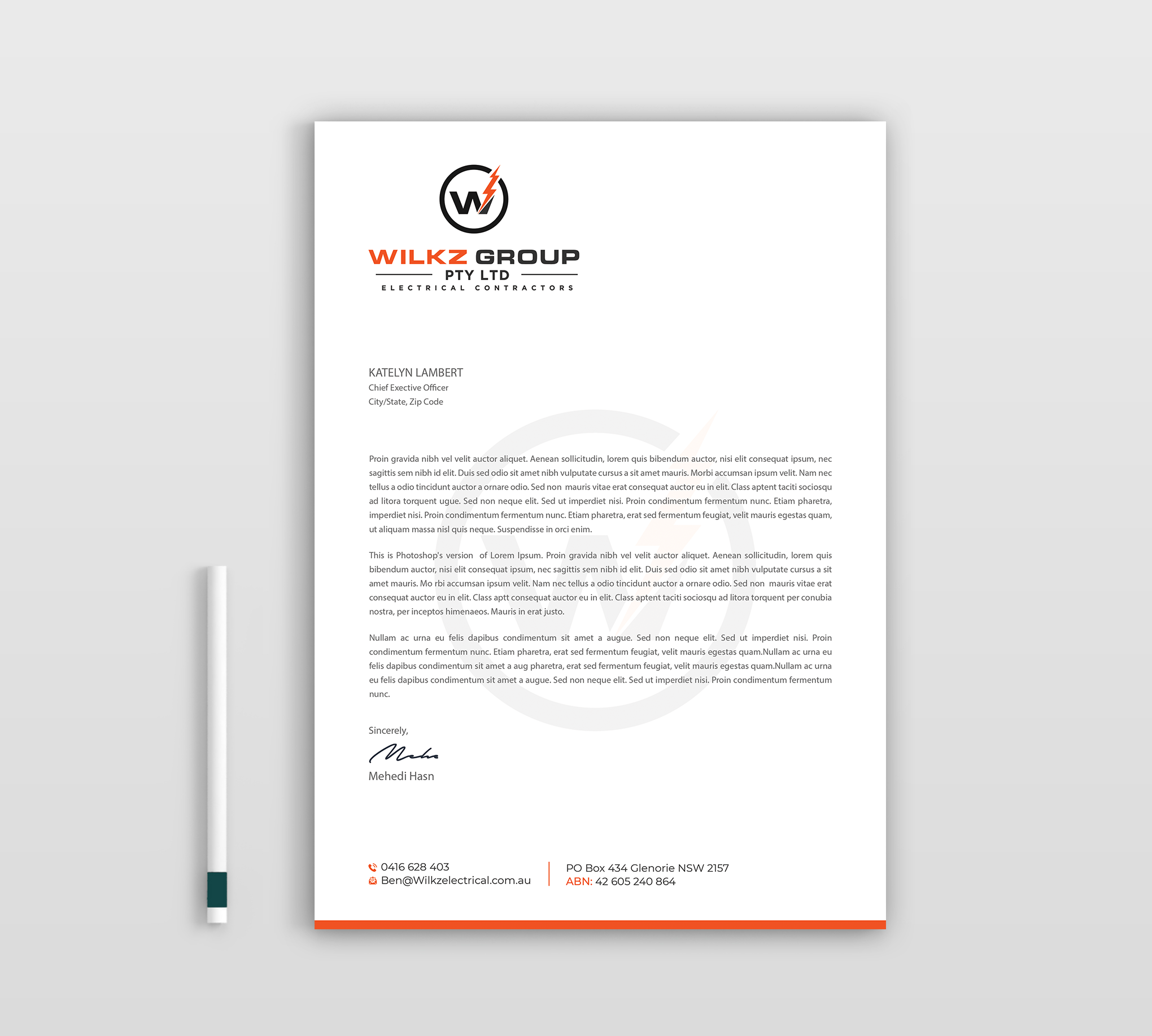 Stationery Design by Expert Bappy for Wilkz Group | Design #34377532