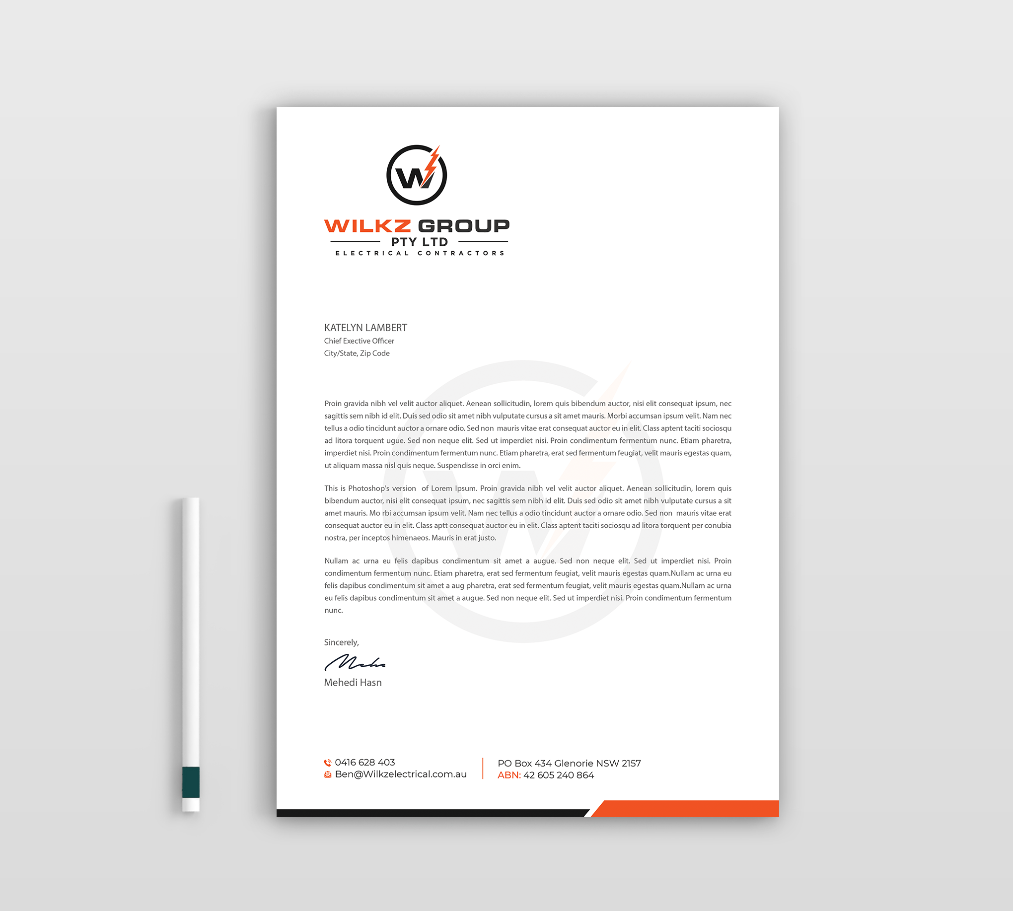 Stationery Design by Expert Bappy for Wilkz Group | Design #34377533