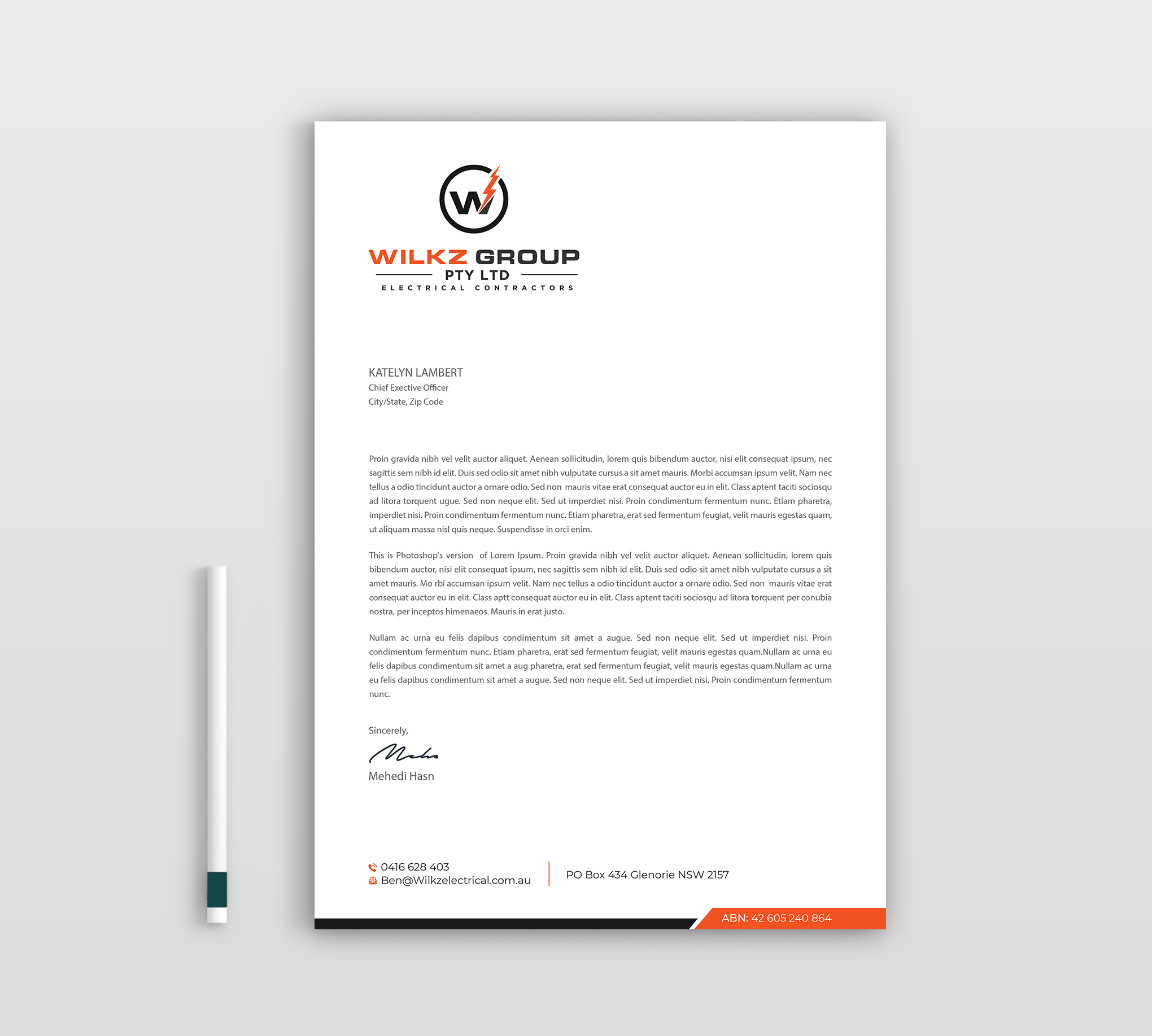 Stationery Design by Expert Bappy for Wilkz Group | Design #34377574