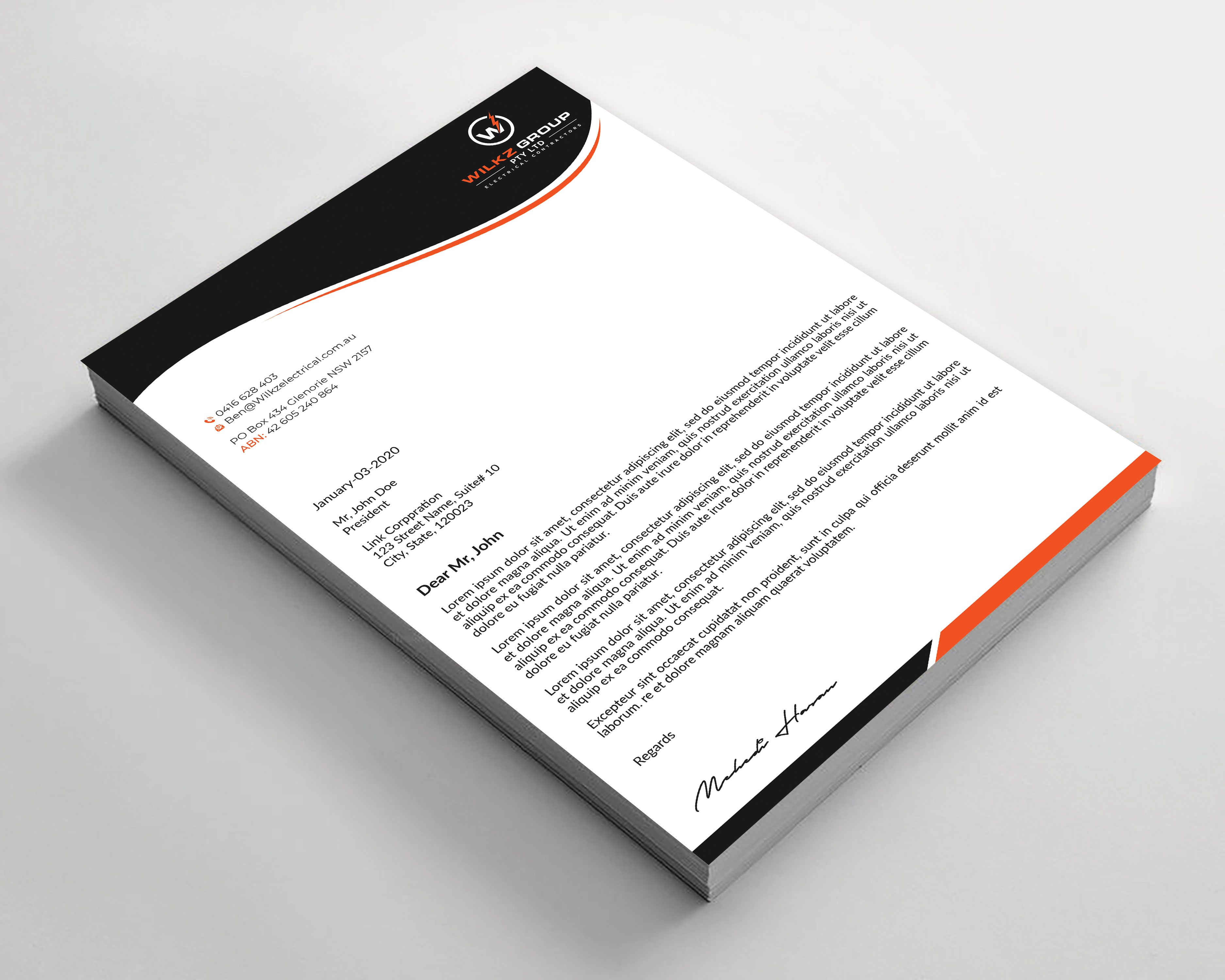 Stationery Design by Expert Bappy for Wilkz Group | Design #34377597