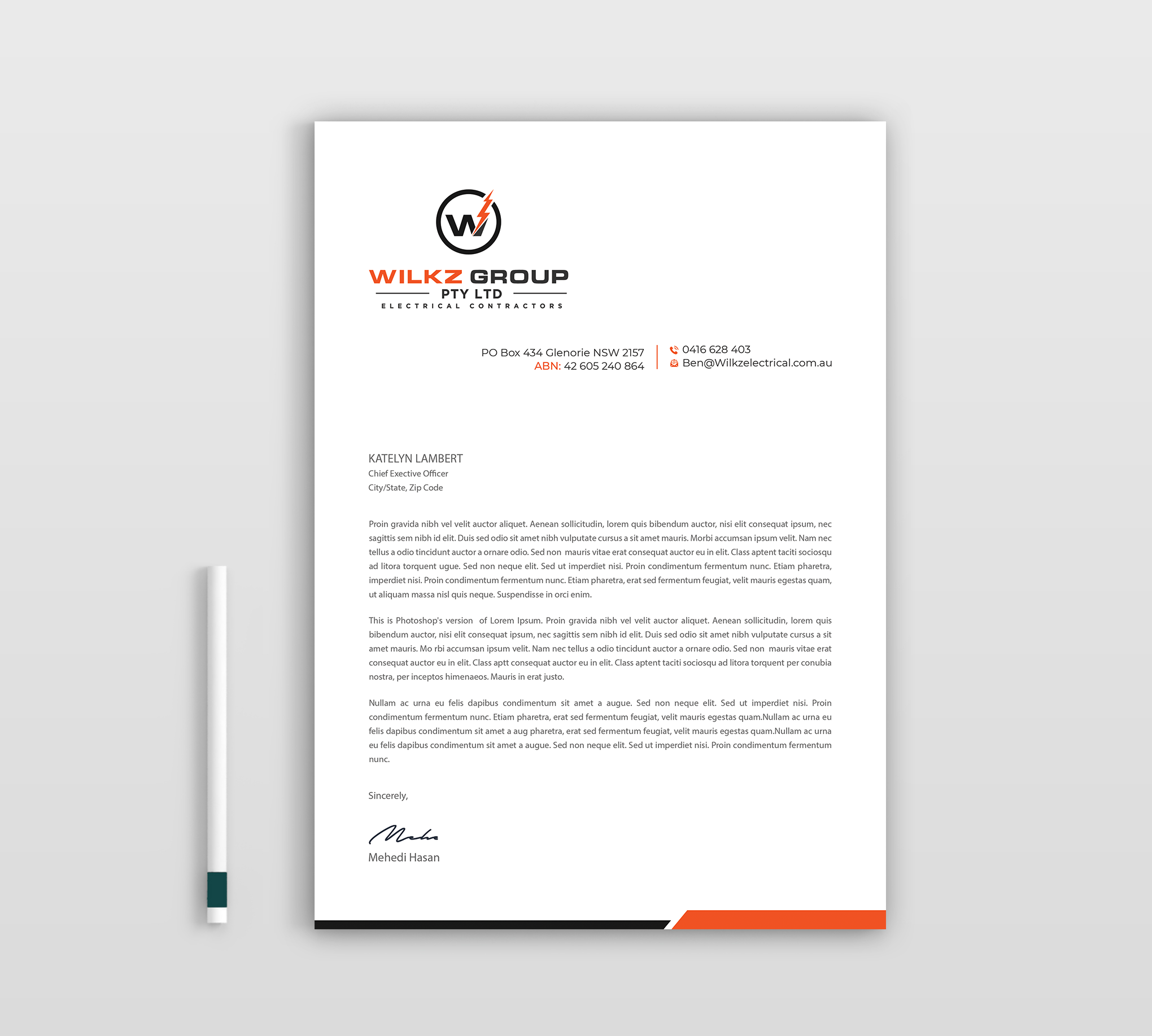 Stationery Design by Expert Bappy for Wilkz Group | Design #34377659