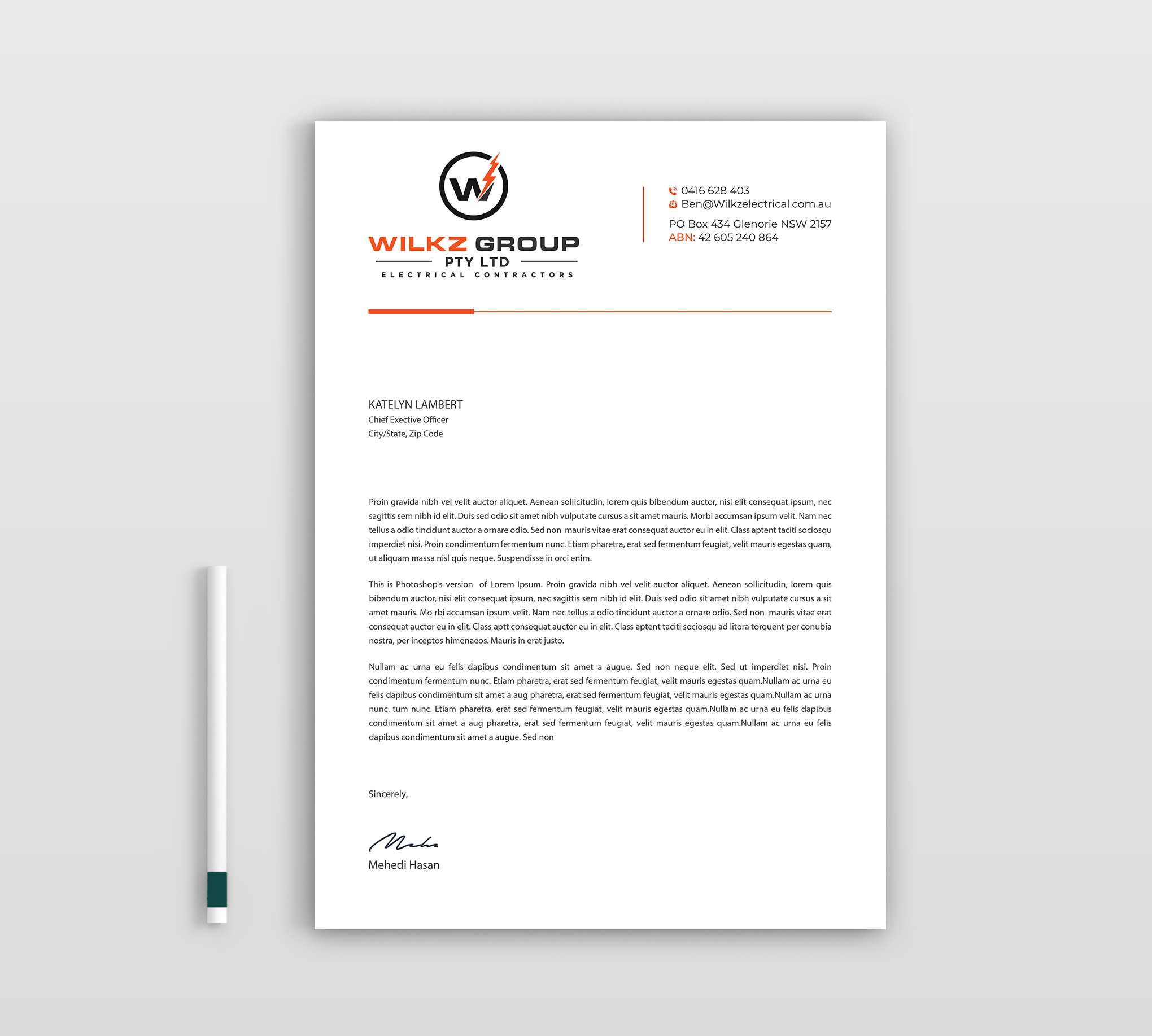 Stationery Design by Expert Bappy for Wilkz Group | Design #34377691