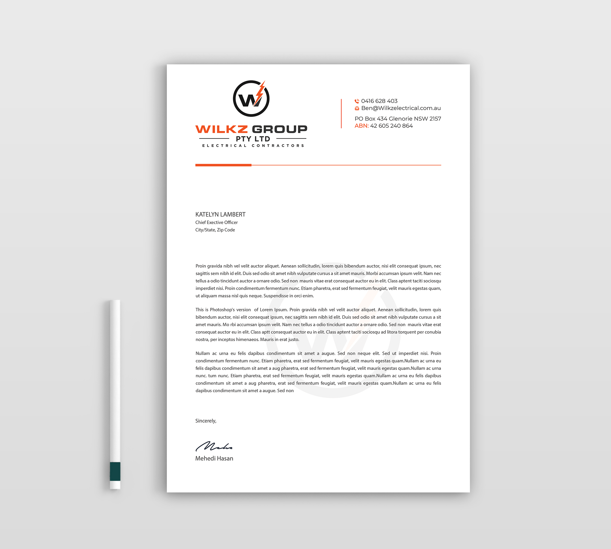 Stationery Design by Expert Bappy for Wilkz Group | Design #34377692