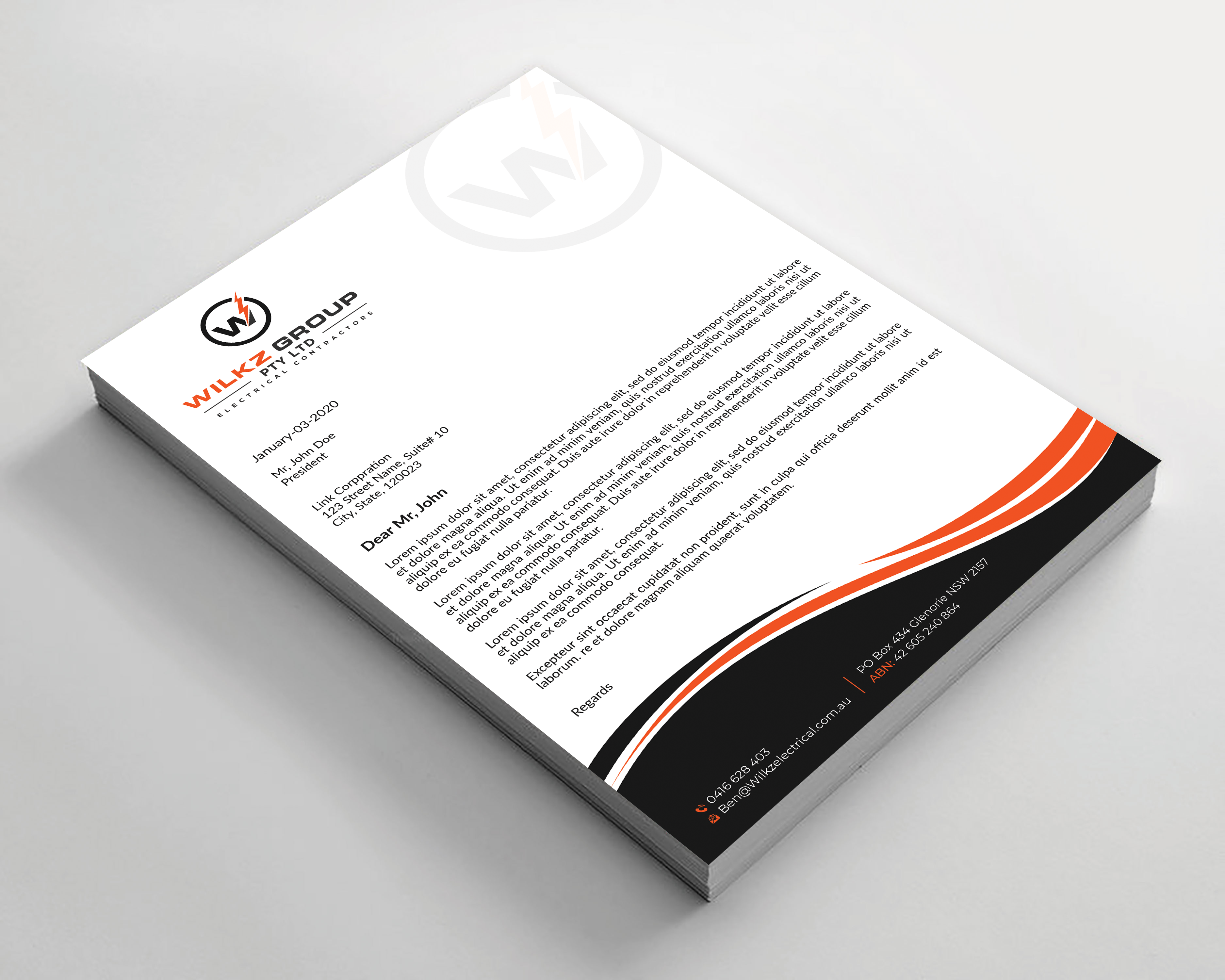 Stationery Design by Expert Bappy for Wilkz Group | Design #34377765