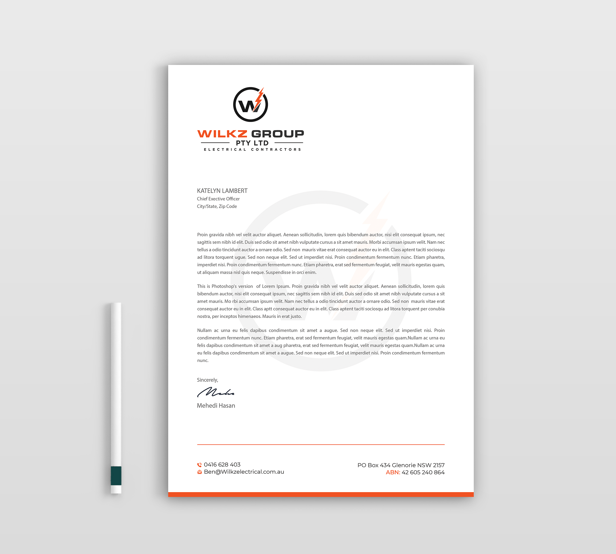 Stationery Design by Expert Bappy for Wilkz Group | Design #34377838