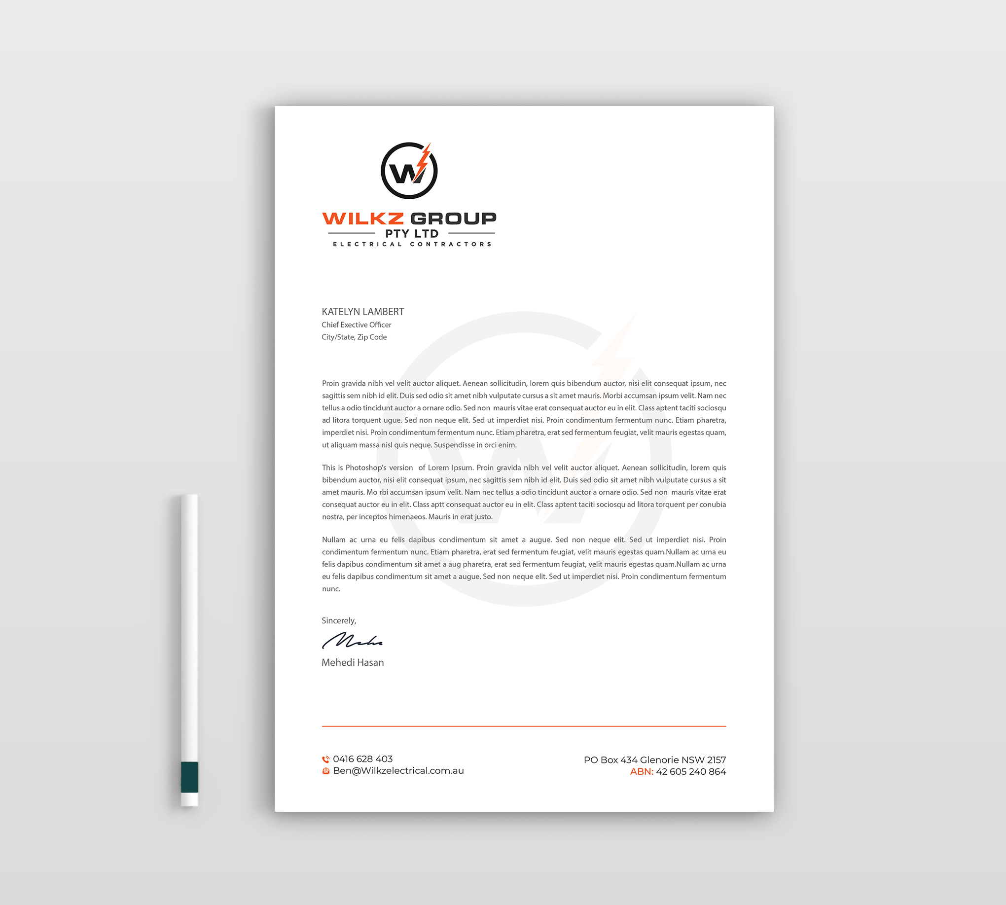 Stationery Design by Expert Bappy for Wilkz Group | Design #34377839