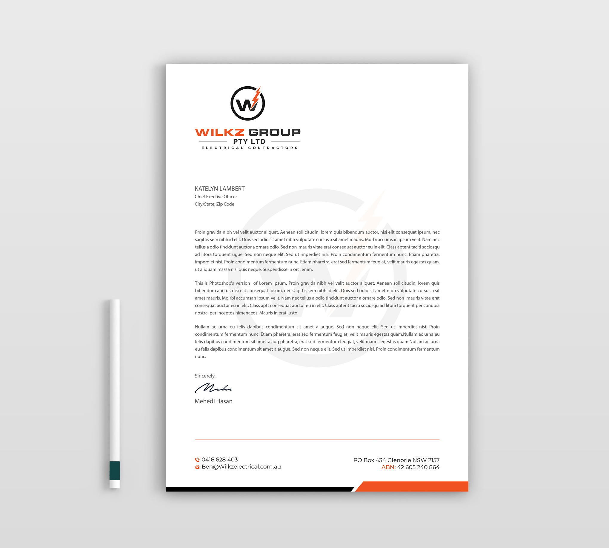 Stationery Design by Expert Bappy for Wilkz Group | Design #34377842