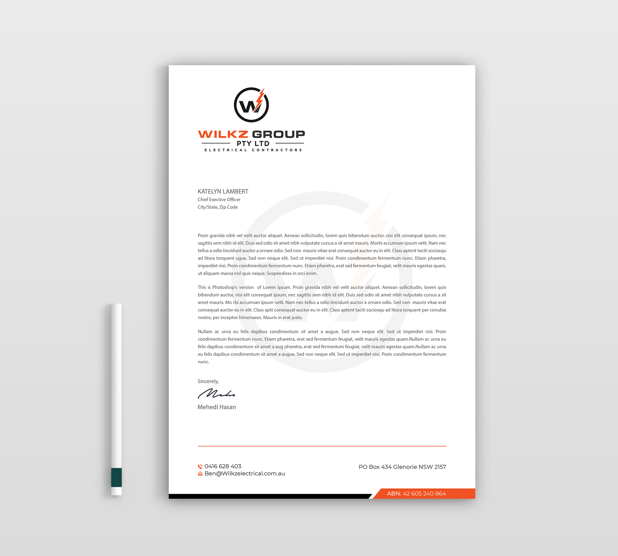 Stationery Design by Expert Bappy for Wilkz Group | Design #34379664