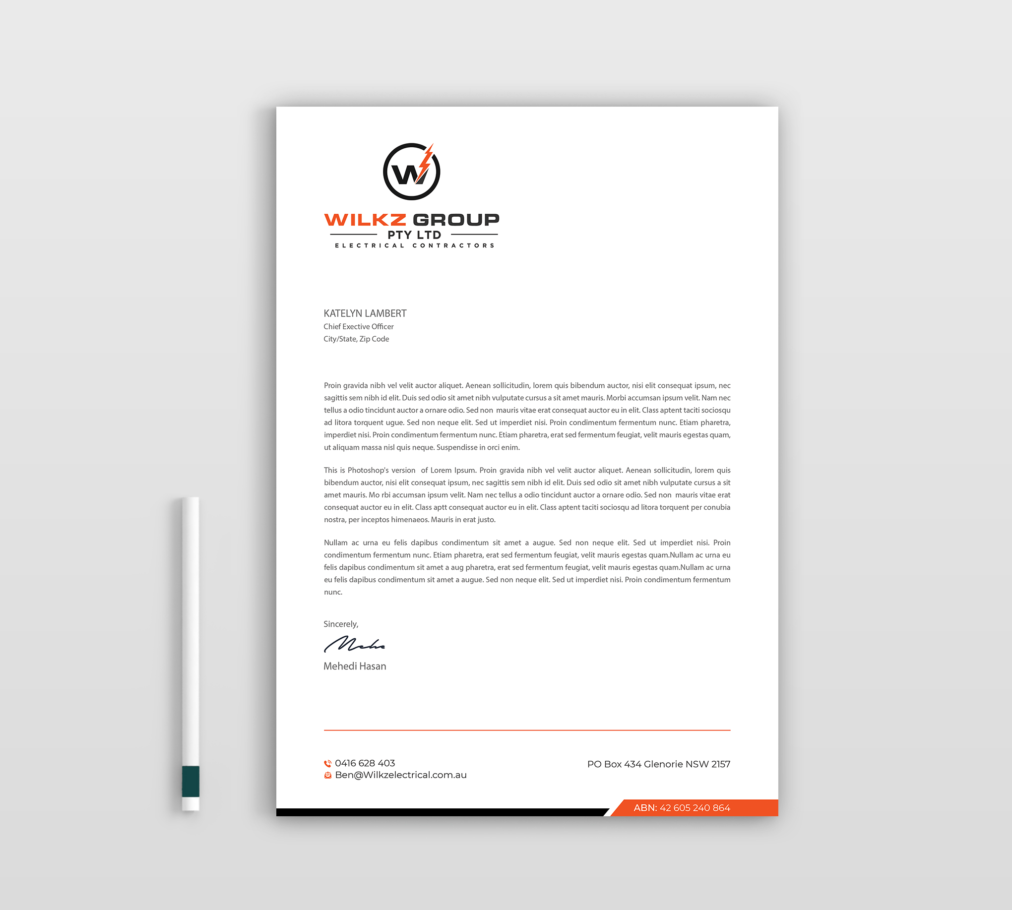 Stationery Design by Expert Bappy for Wilkz Group | Design #34379666
